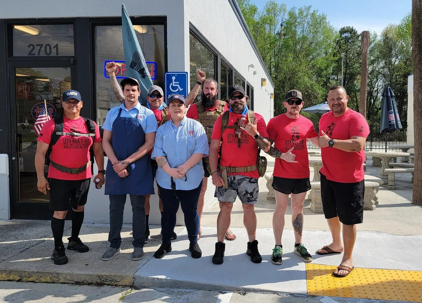 Support Our Community, Step by Step! 👣

Ever wondered how small steps can make a big difference? Get involved in local fundraising events like the 222+ Mile Ruck March to uplift veterans and inspire others right where you live.

#letswalkitout222mil