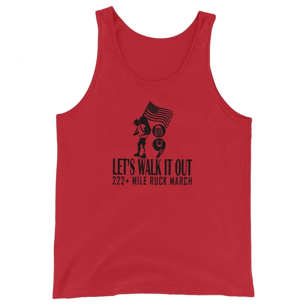 Built for the long miles. 🇺🇸

The LWO Men's Tank Top is in the Let's Walk It Out - 222+ Mile Ruck March store. It's soft, breathable, and ready for training rucks, gym days, and every mile in between.

Red, White, and Athletic Heather, sizes XS to 