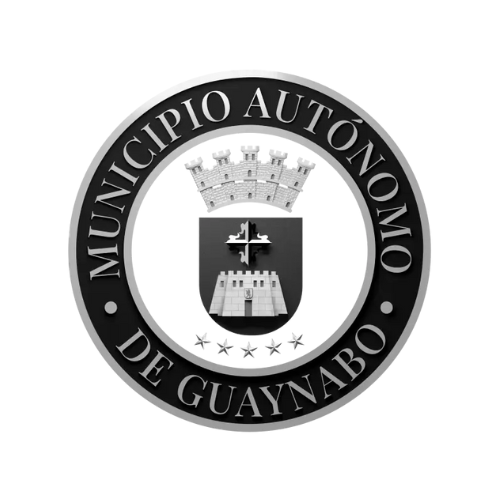 Seal of the Guaynabo Municipality featuring a castle, a shield with a cross and animal figures, a crown, and stars, surrounded by the text 'Municipio Autonomo de Guaynabo'.