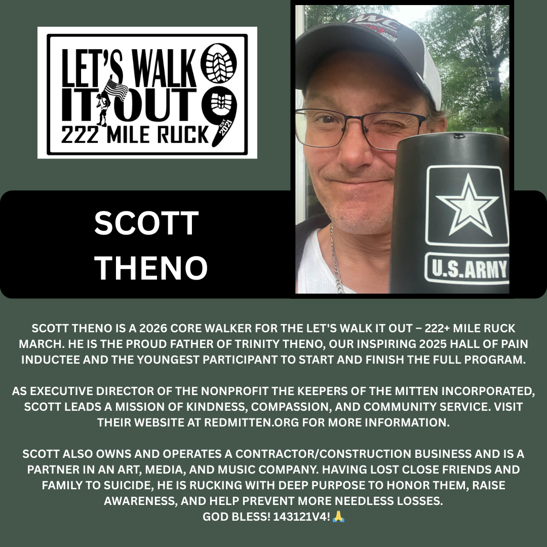 A man wearing glasses and a baseball cap is smiling and holding a large container with a U.S. Army star logo. The background shows green trees and outdoor light.