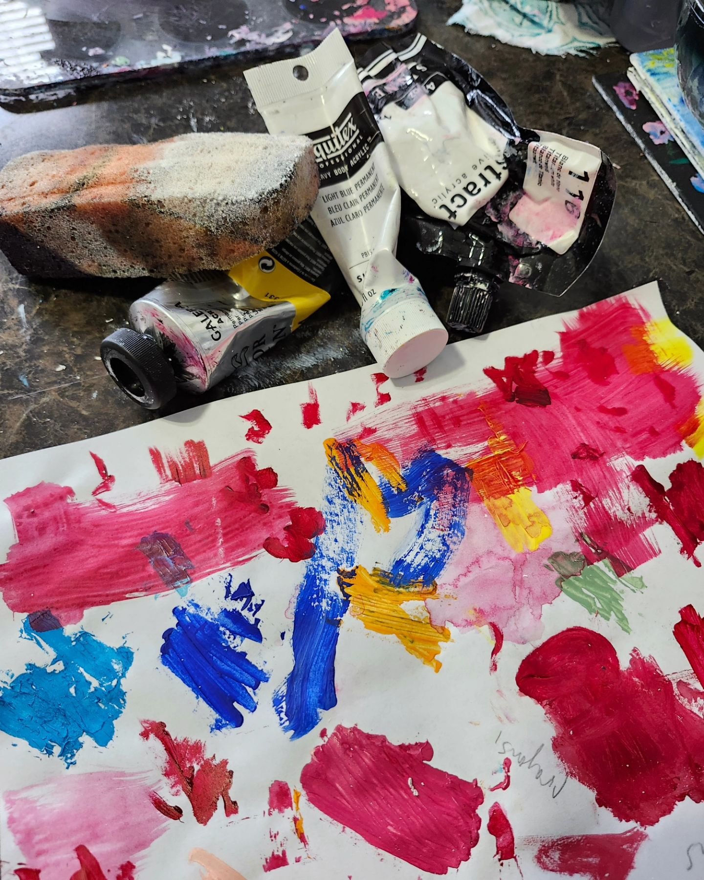 I'm excited to create a fun painting with this color palette!
.
#colorpalette
#fun #abstractart #abstractpainter #markmaking #art