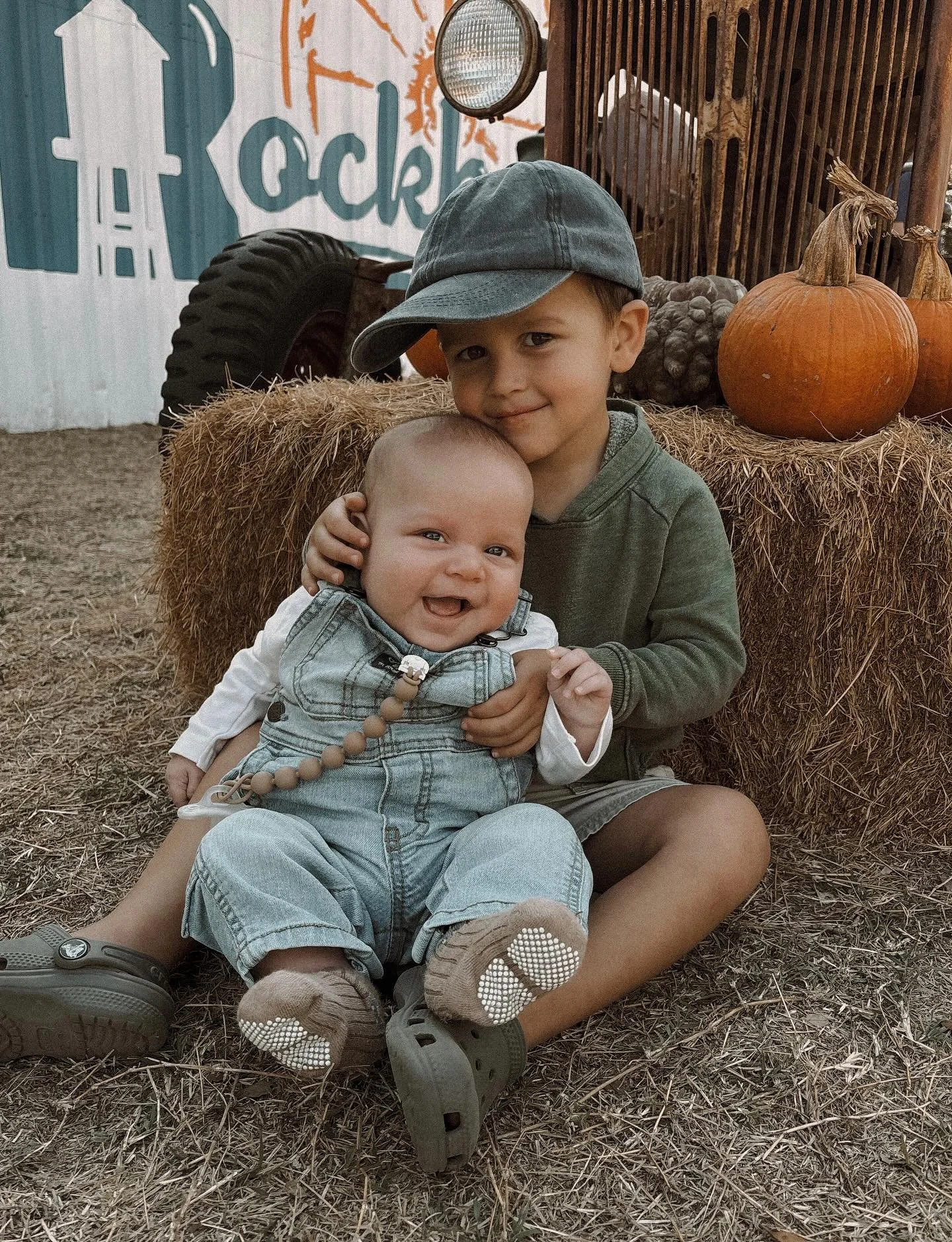 I love these two 🤎 Our favorite annual tradition now with our newest member 🥹 We love fall!!!