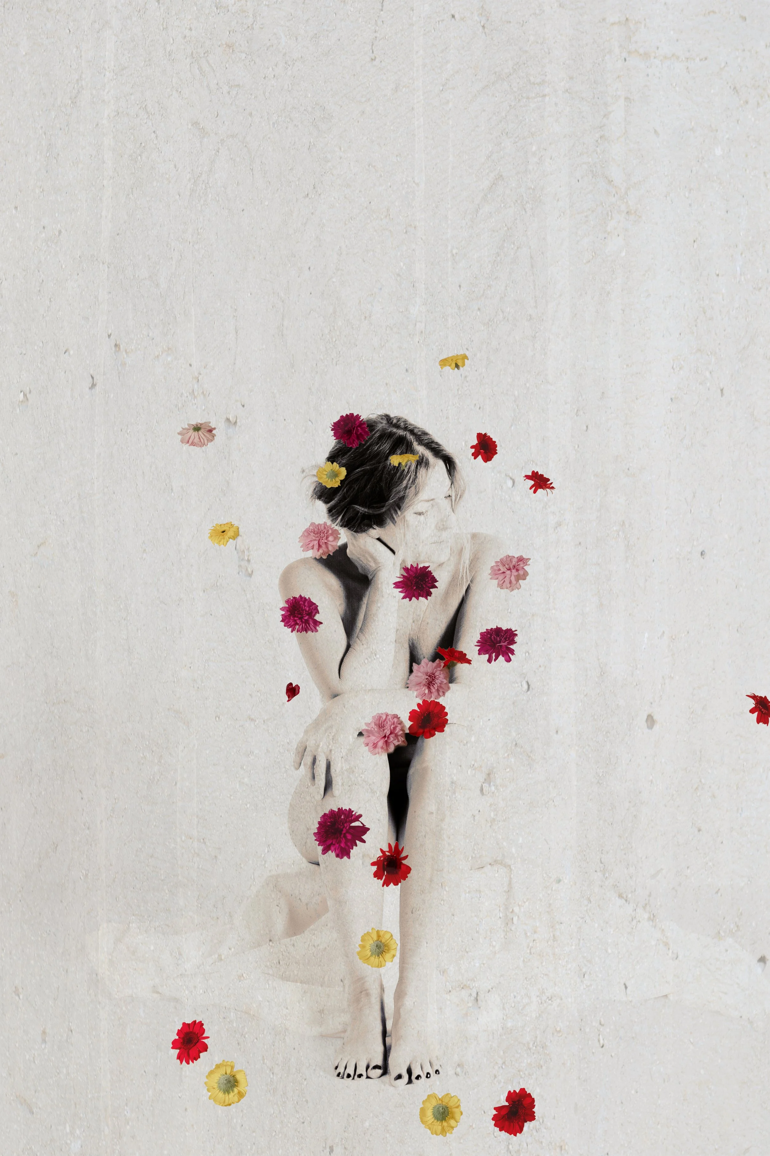 Fine art portrait from Carried, a photographic series by Christine Harris exploring the invisible weight our bodies carry.