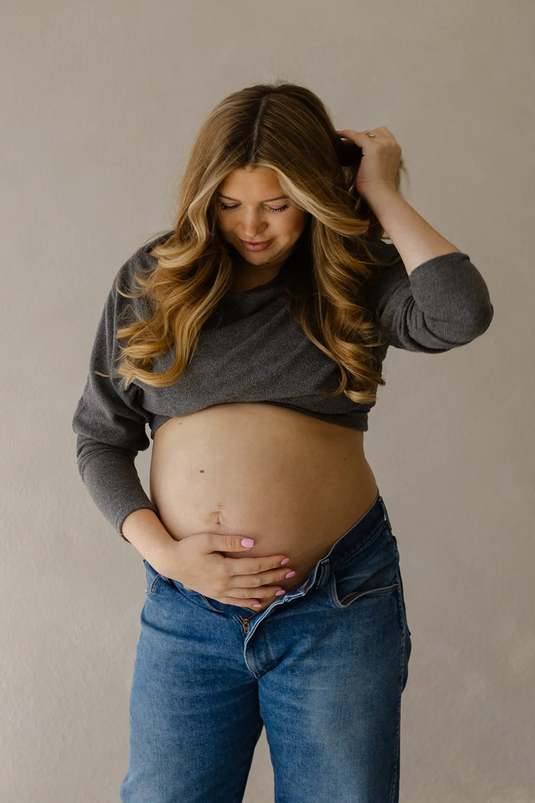 Editorial Maternity Portrait at The Arlen Studio