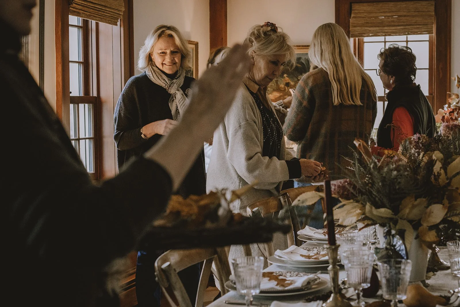 Jeanne Henriques amongst guests at the Reinvention gathering at Tahilla Farm in Peterborough, New Hampshire