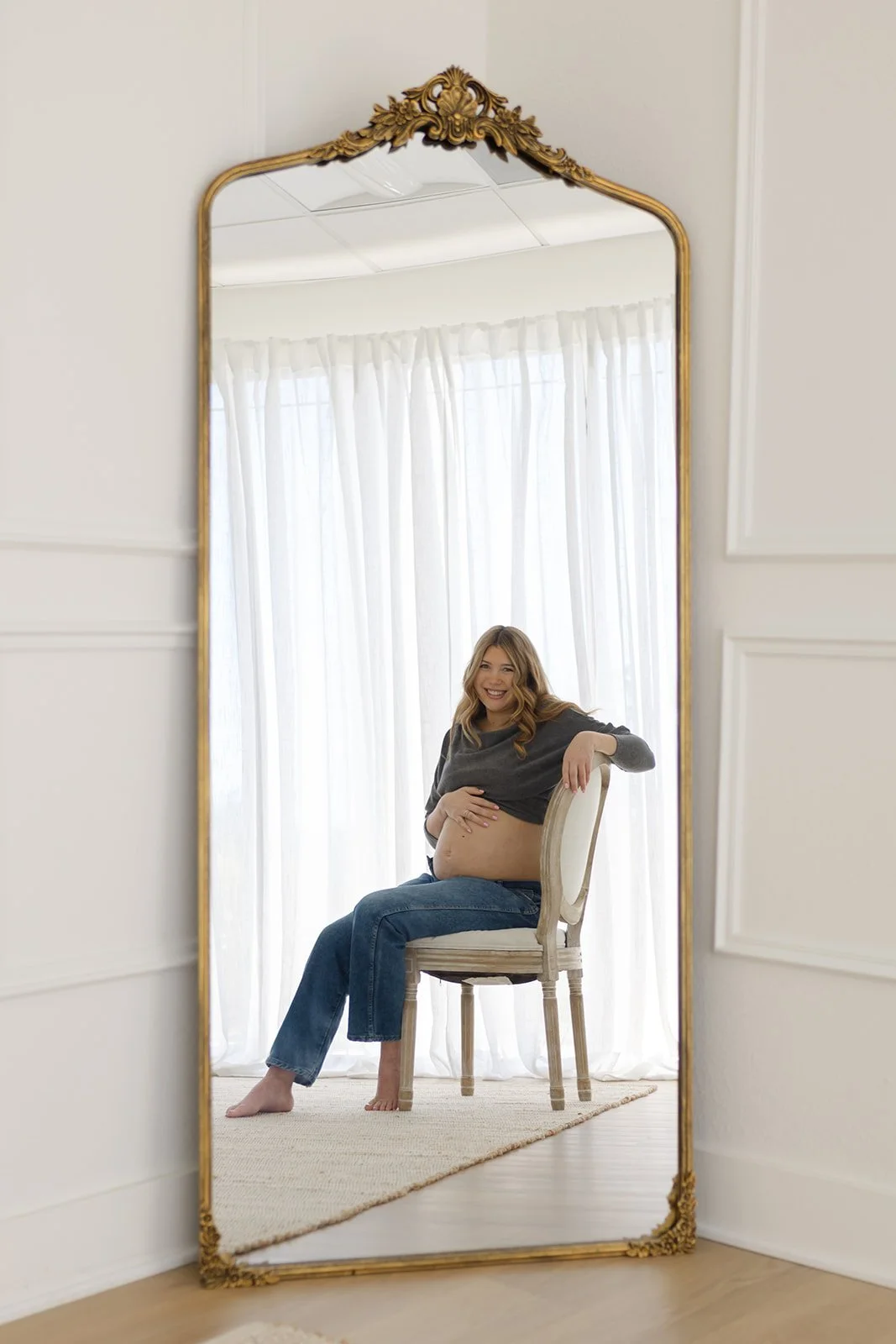 Mirror Portrait Maternity Session