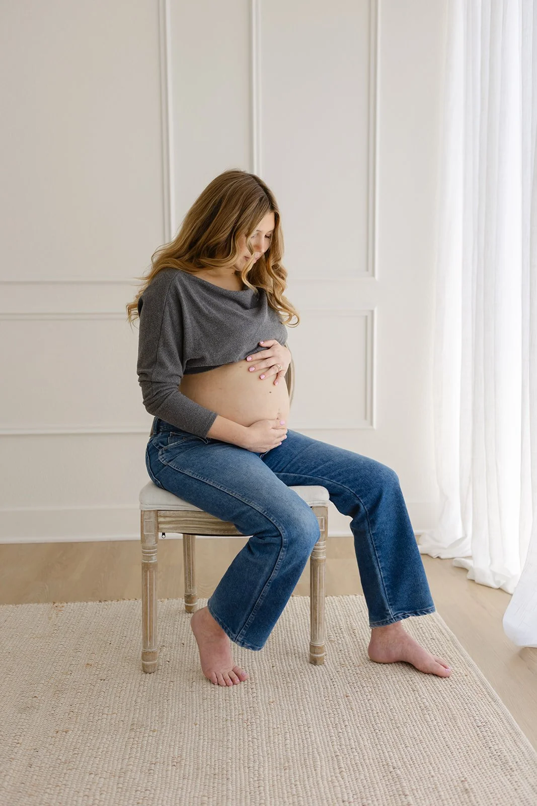 Seated Editorial Maternity Portrait