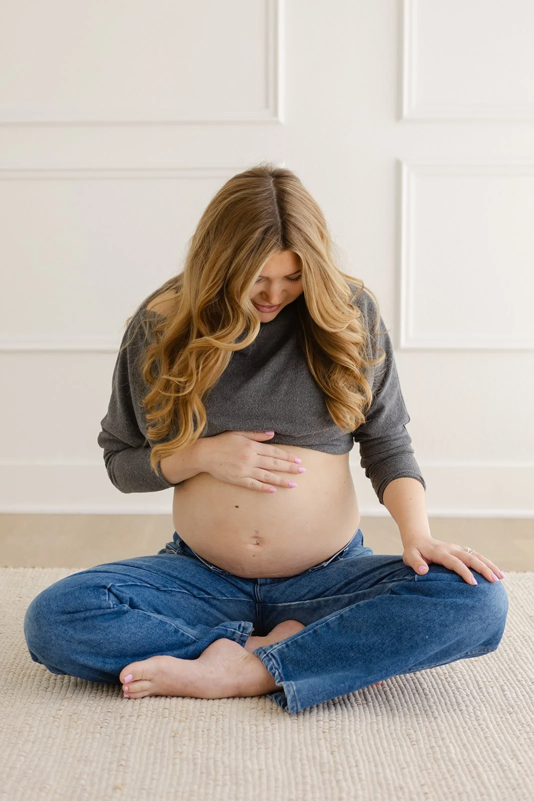 Studio Maternity Portrait in Soft Light