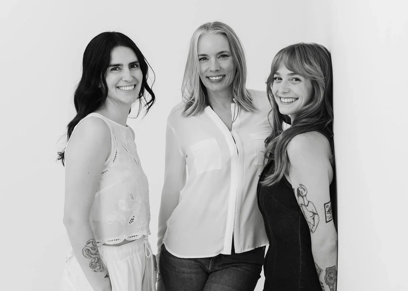 Michele Paniz, Megan Blomqvist, and Natalia Allen, co-owners and photographers of The Arlen Studio in Westlake Village, California. Photography by Christine Harris.