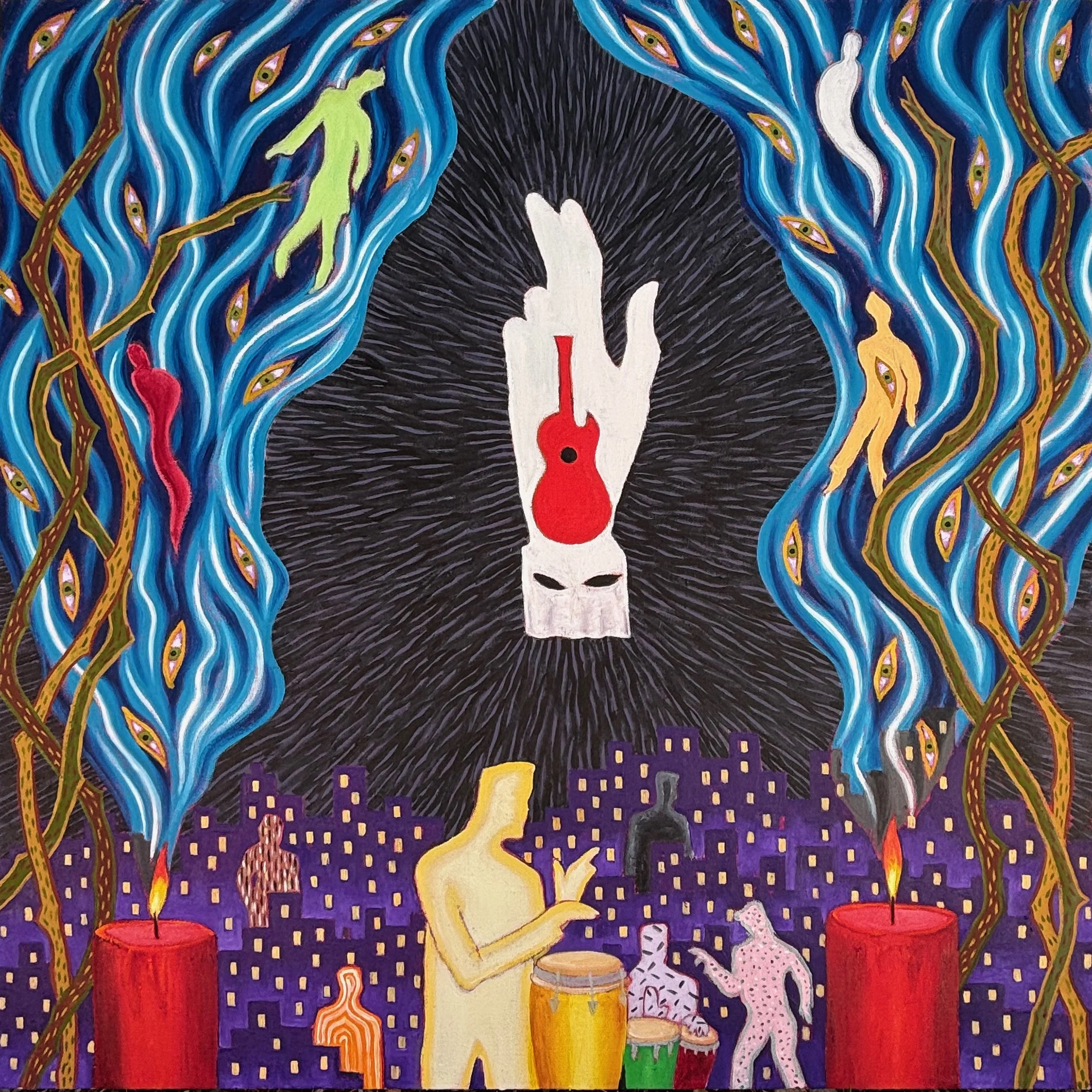 Voodoo and the origins of rock and roll - Congo square 30” x30” oil on linen