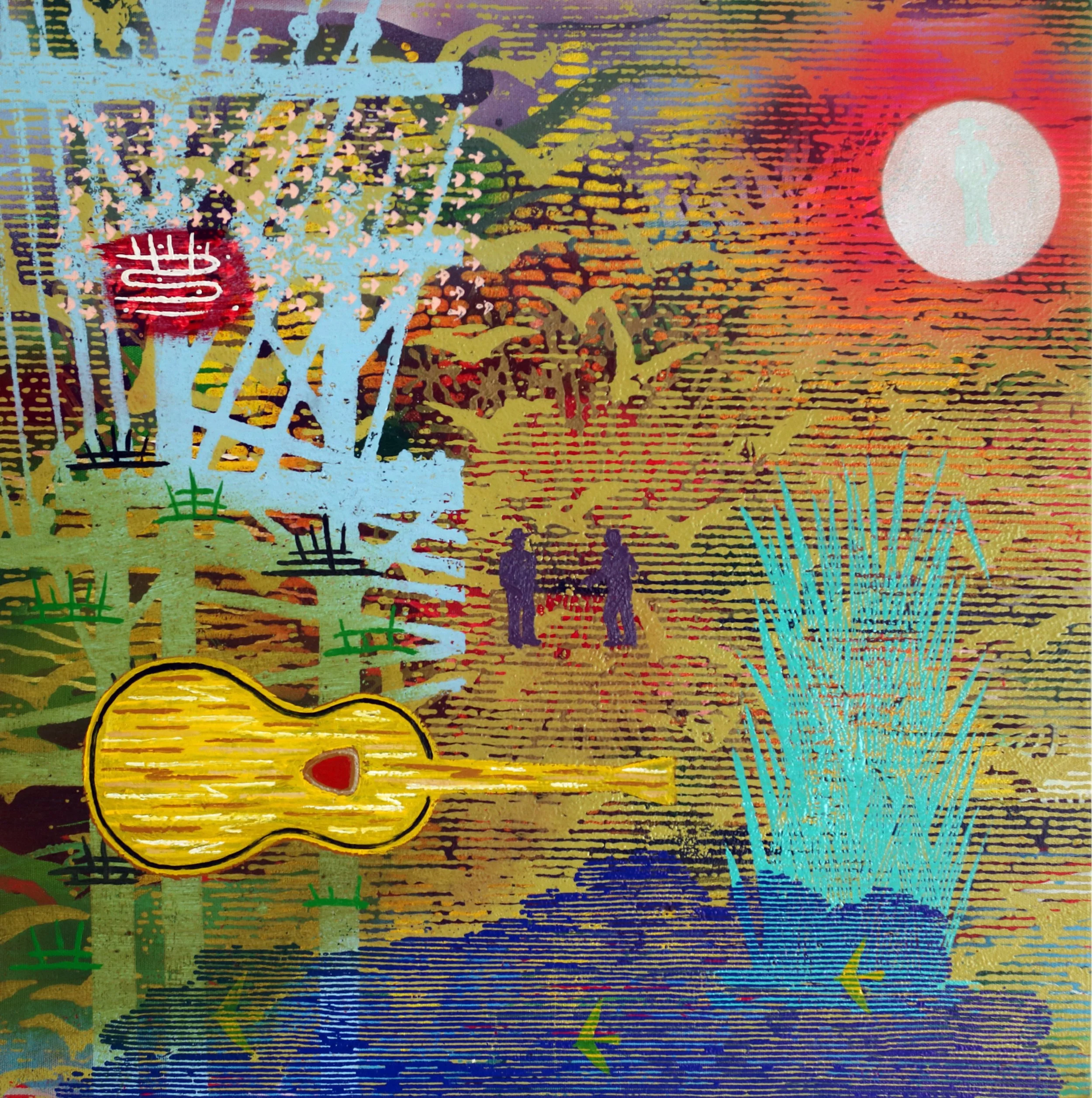 Sunset at Gros Tete 24" x24" oil on canvas