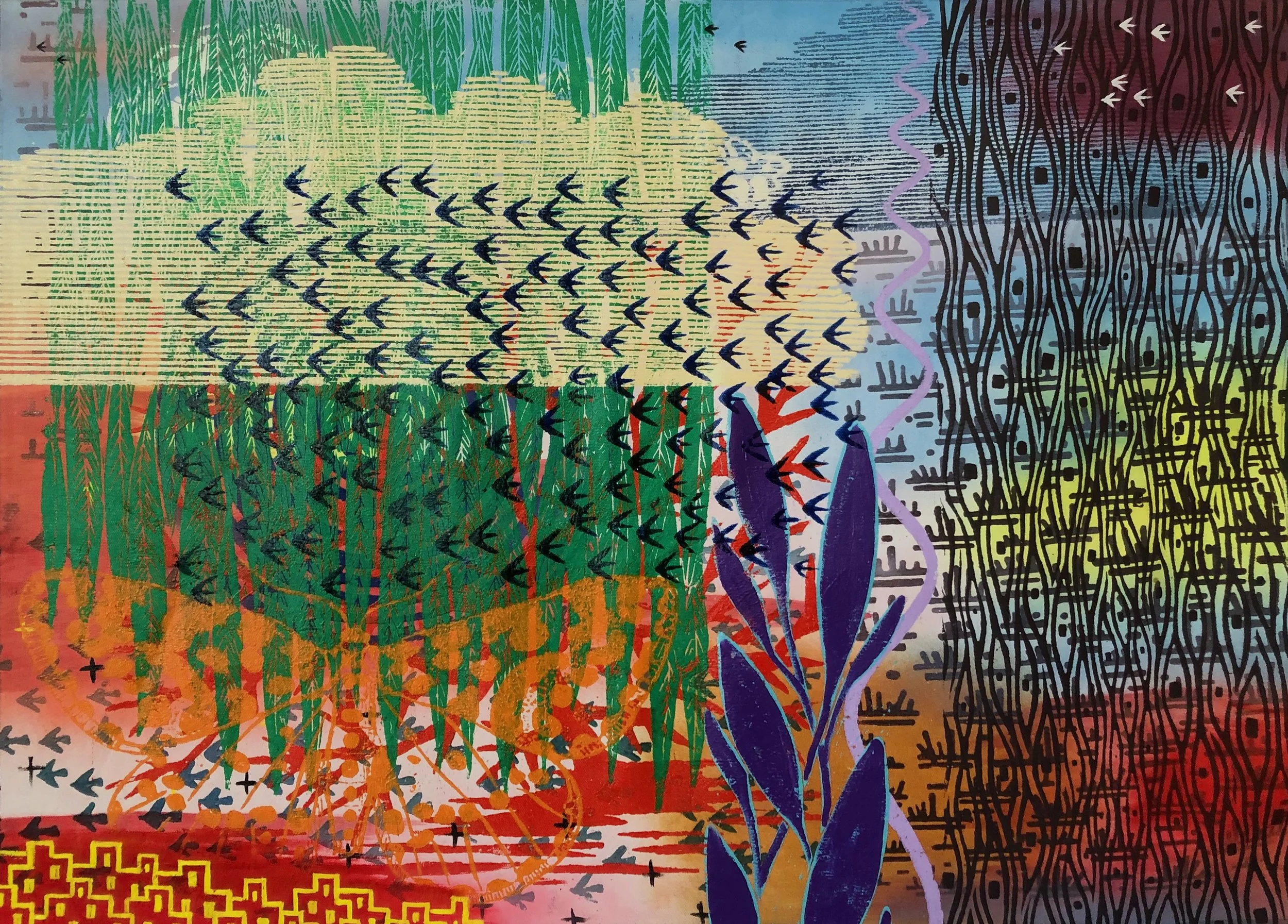 Fall migration 30"x24" oil on canvas