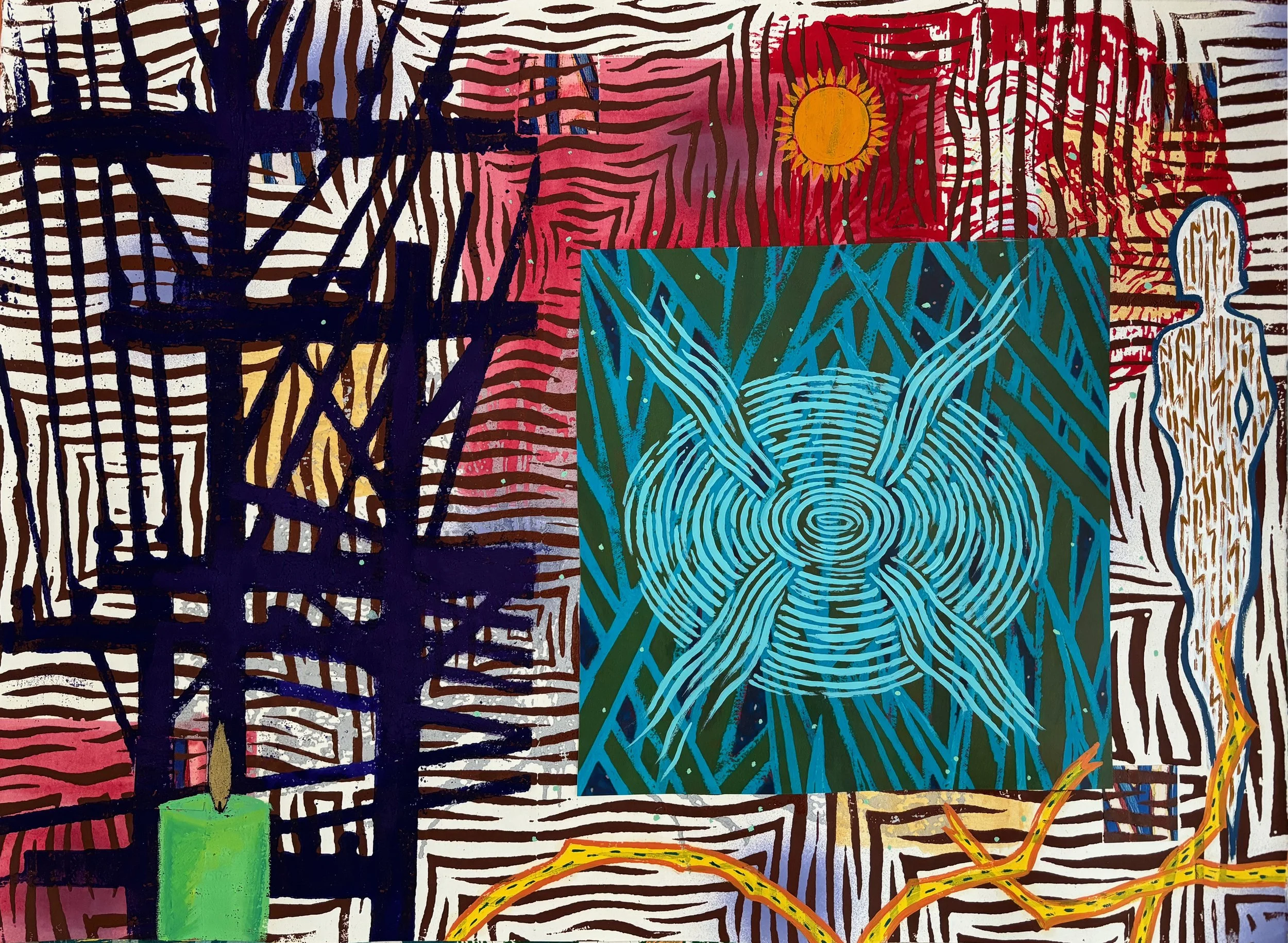 Heat — 19” x 29” mixed media on paper