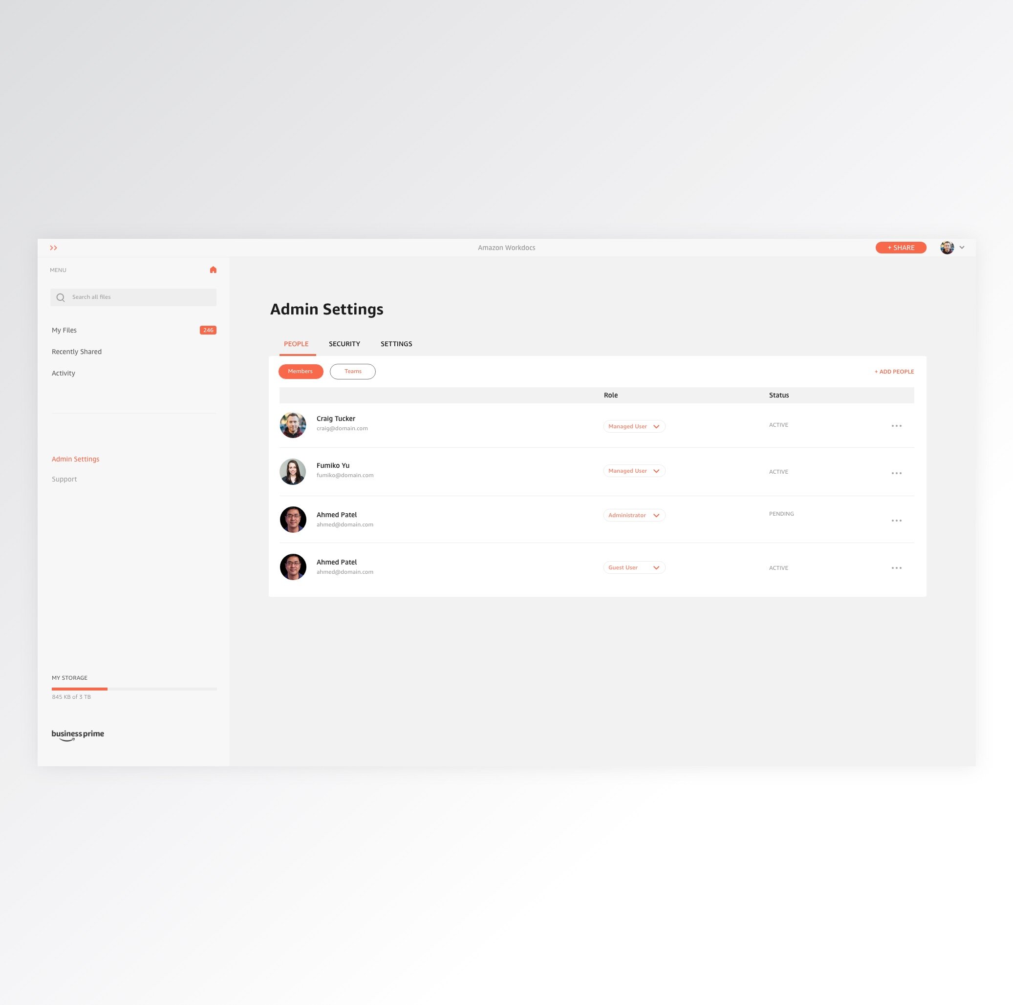 Amazon WorkDocs Enterprise App — kneeldesign