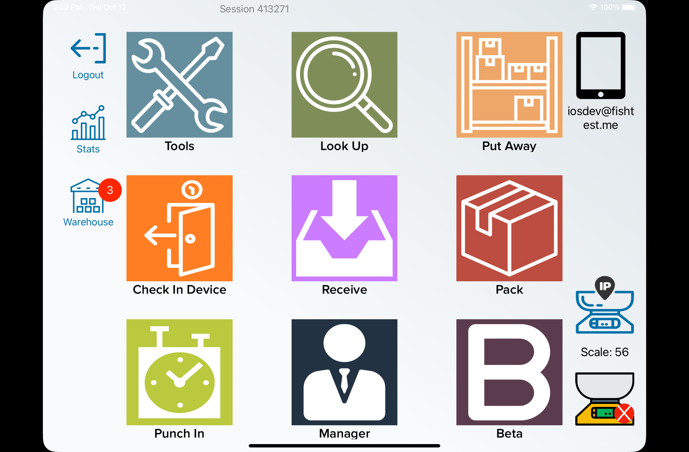Warehouse app — X2 Mobile