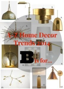 A-Z HOME DECOR TREND 2014: BRASS