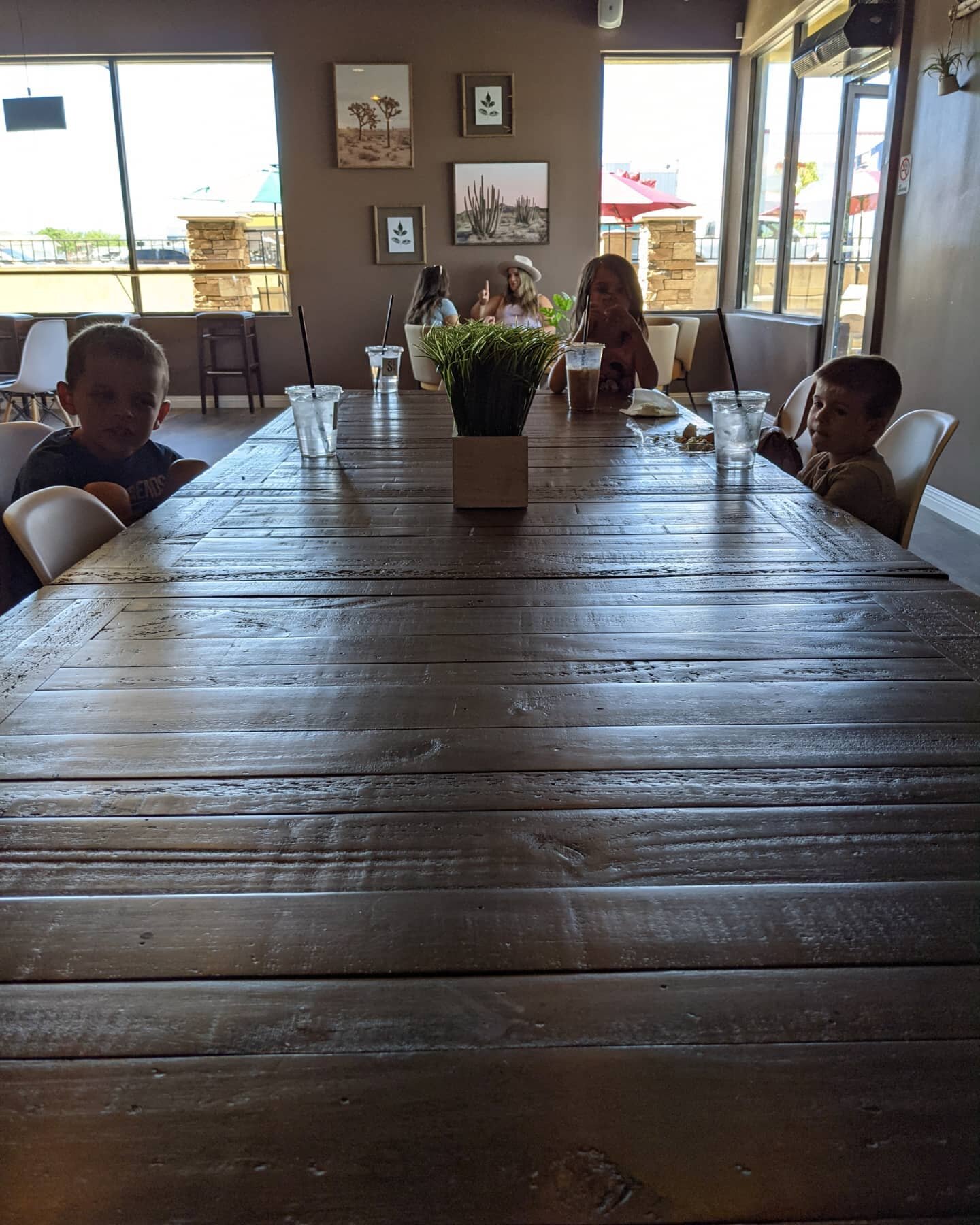 Ever go to a place and think, &quot;Yeah I can homeschool here&quot;?
.
Coffee places are my favorite and if they've got giant tables it definitely calls out homeschool to me 😁
.
Have you ever taken homeschool to go?
.
.
.
.
#homeschoolcollective #h