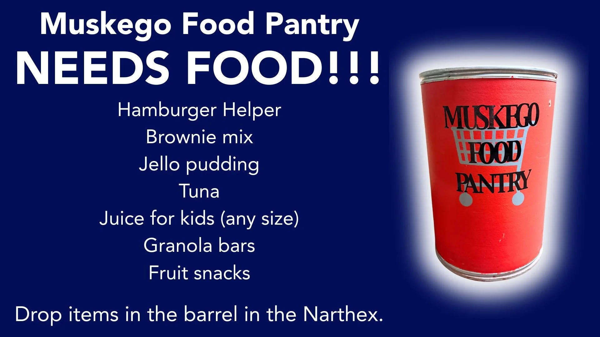 Muskego Food Pantry Collection