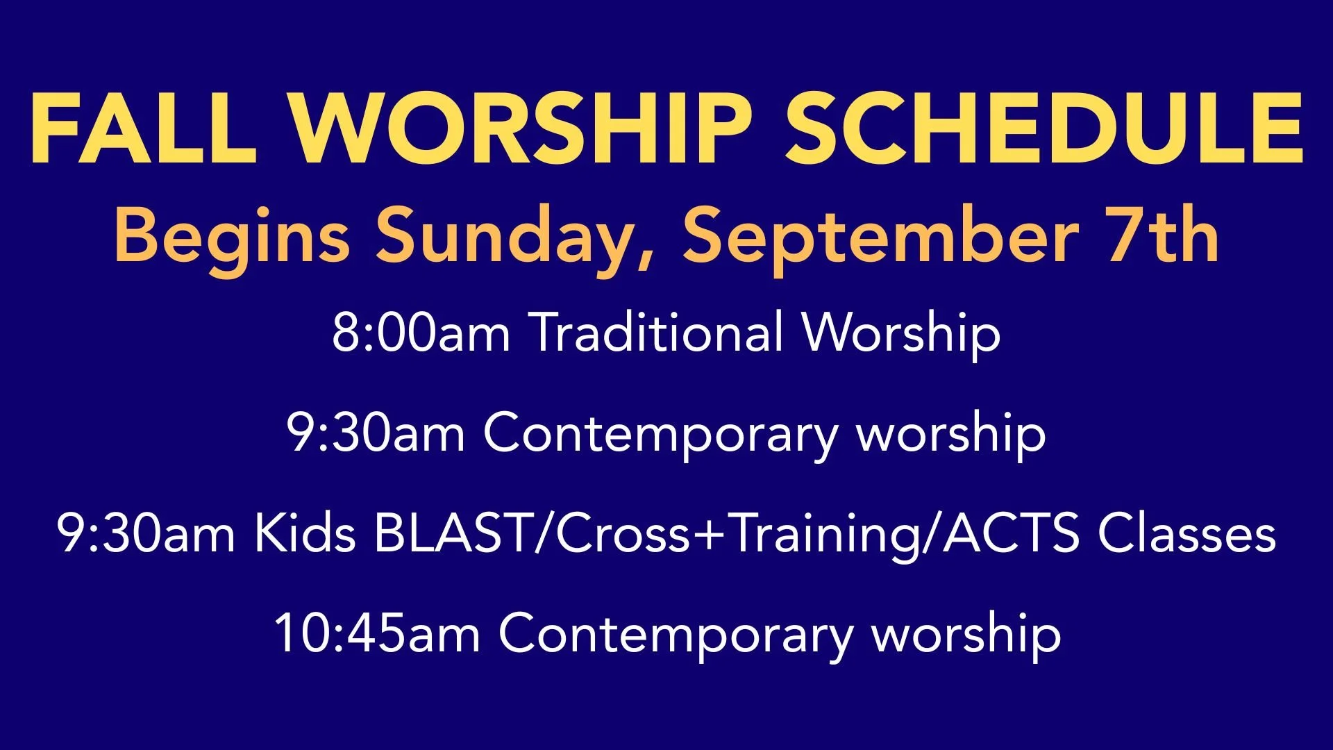 Fall Worship