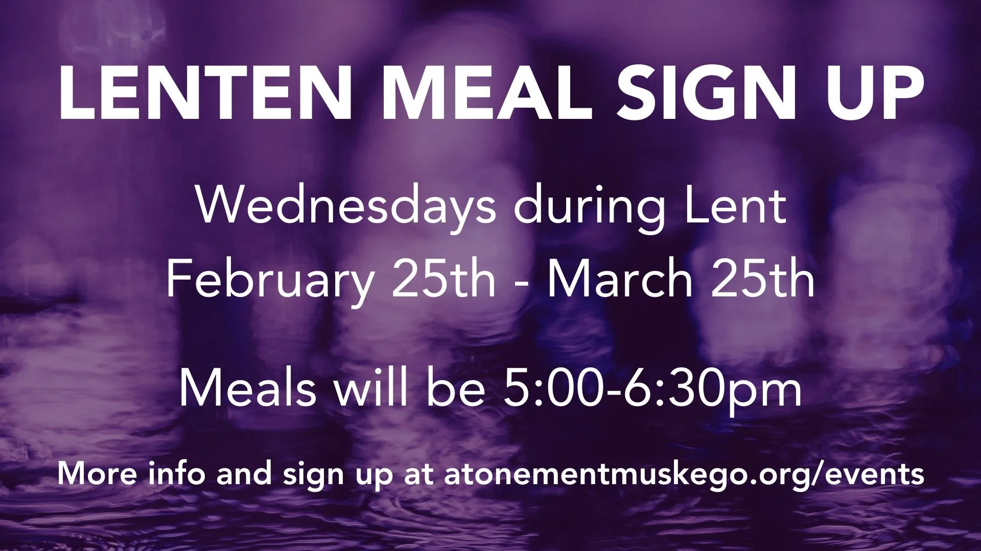 Lenten Meal Sign Up