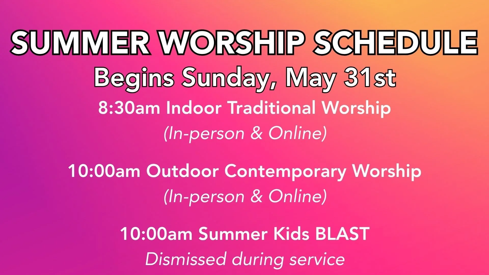 Summer Worship