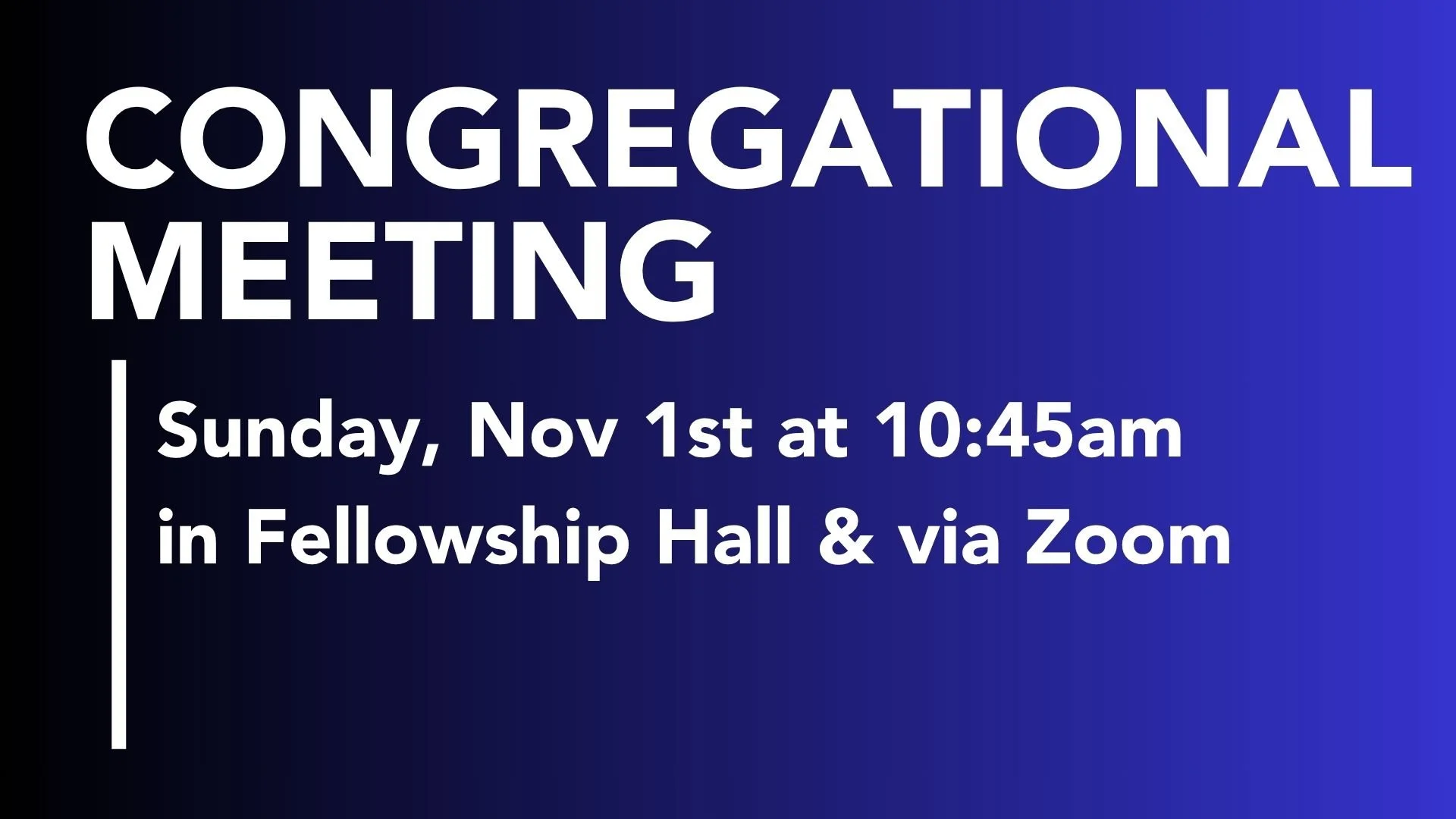 Congregational Meeting