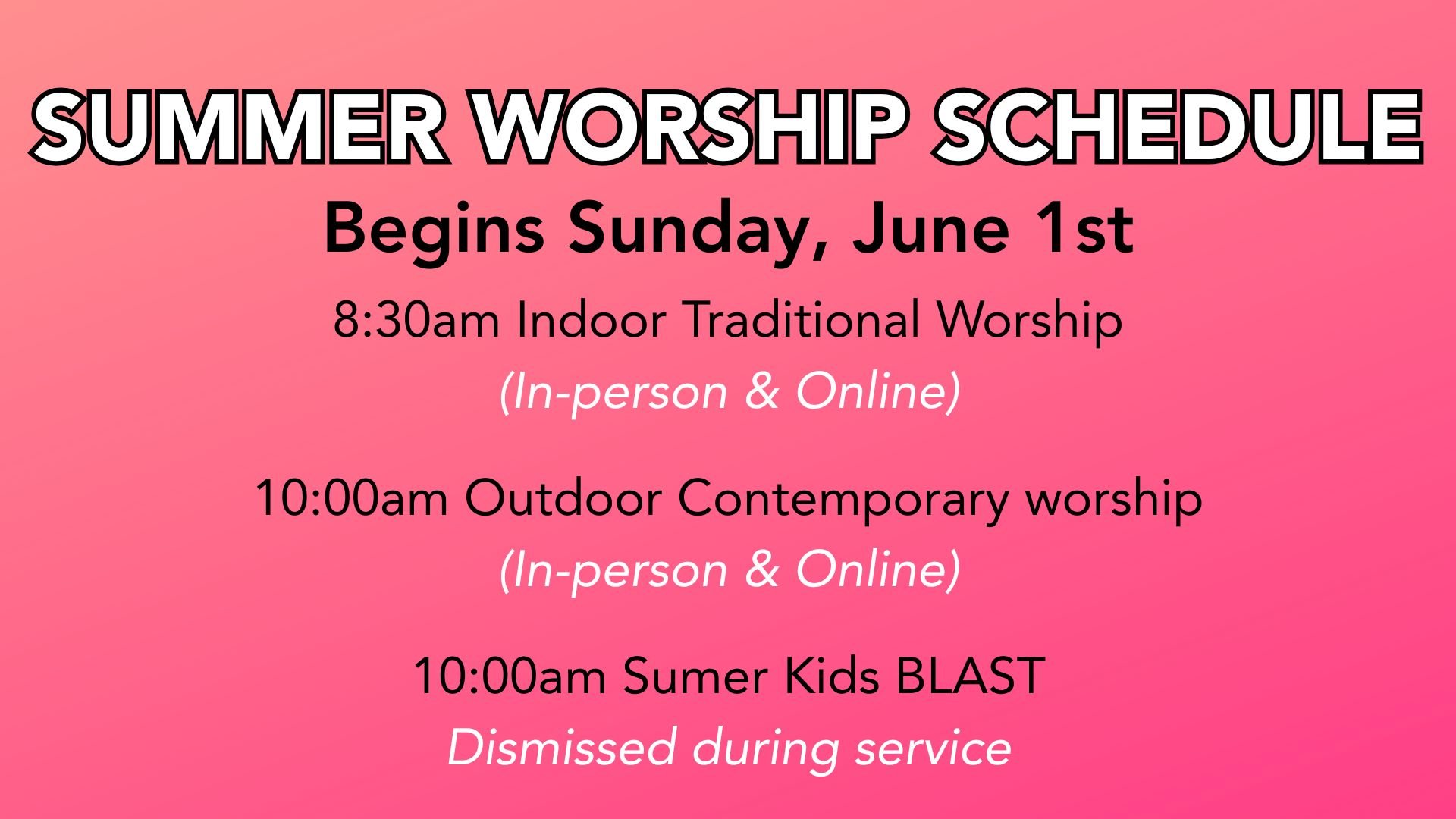 Summer Worship