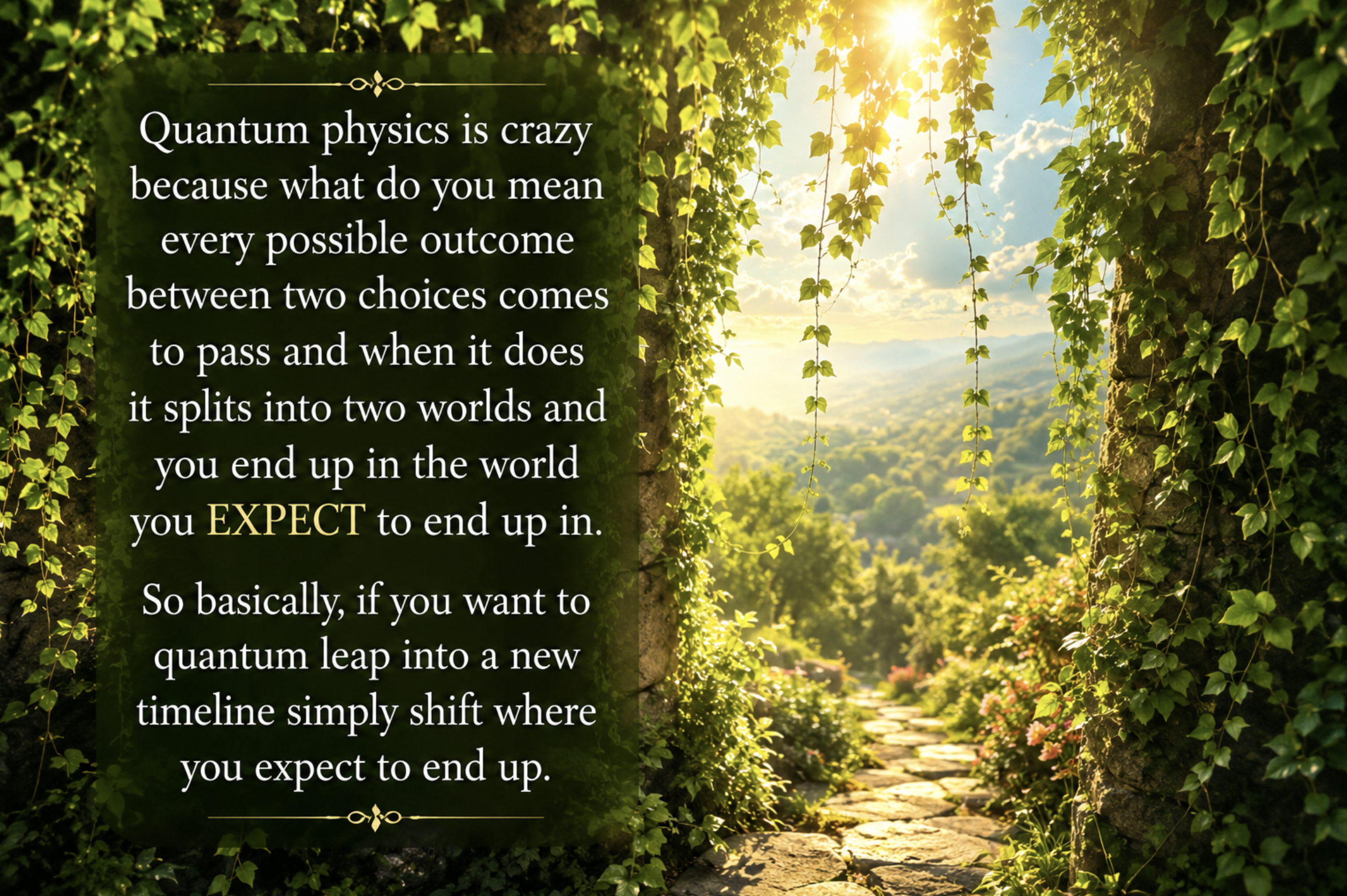 Quantum Timelines, Parallel Worlds, and the Power of What You Expect