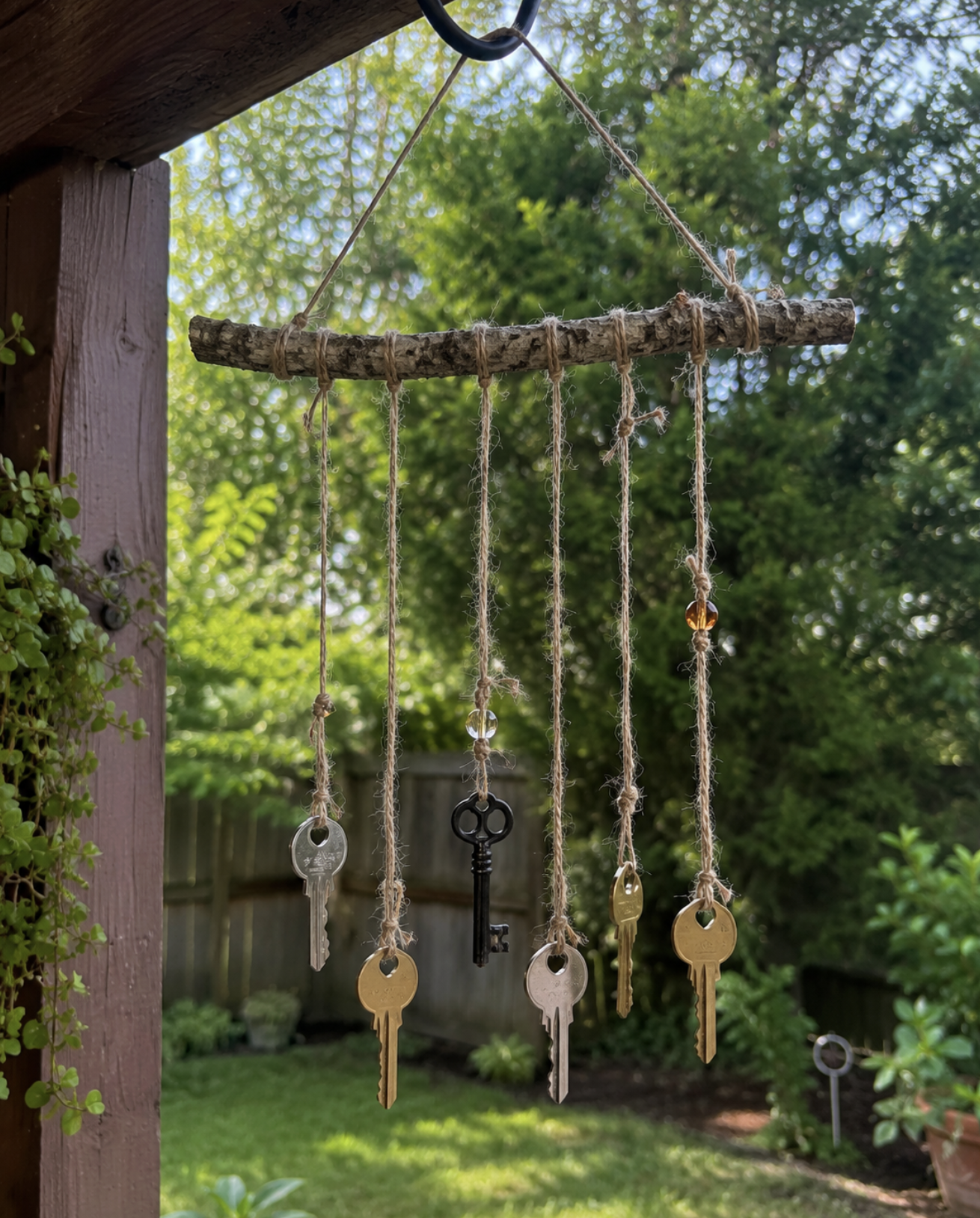 Turning Old Keys into Whimsical Wind Chimes