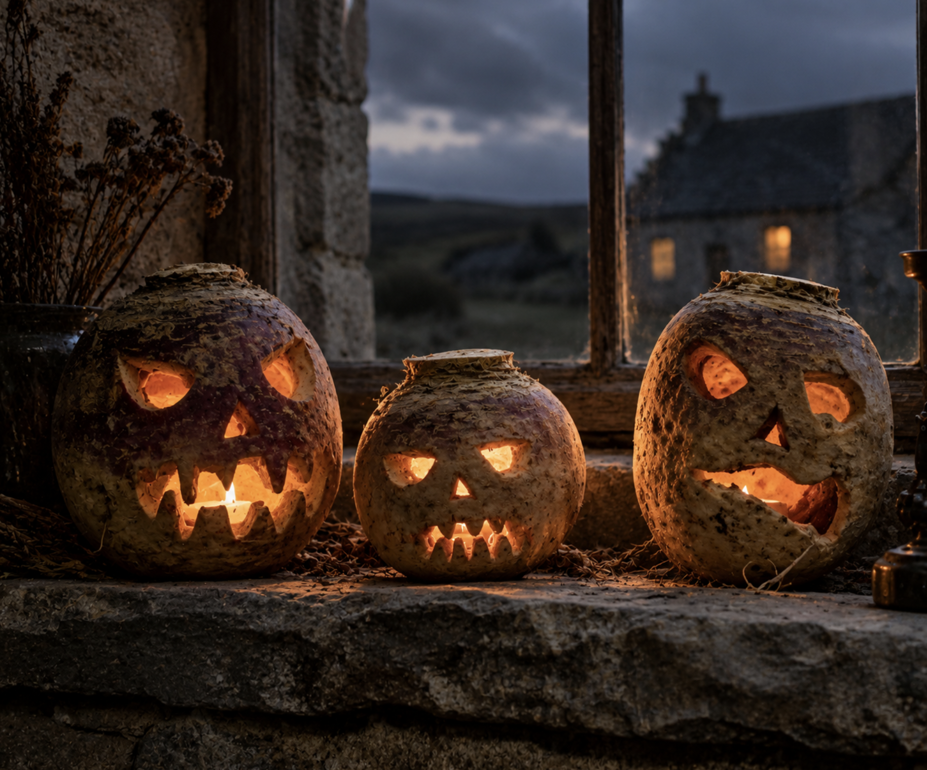 Before Pumpkins, People Carved Terrifying Faces Into Turnips