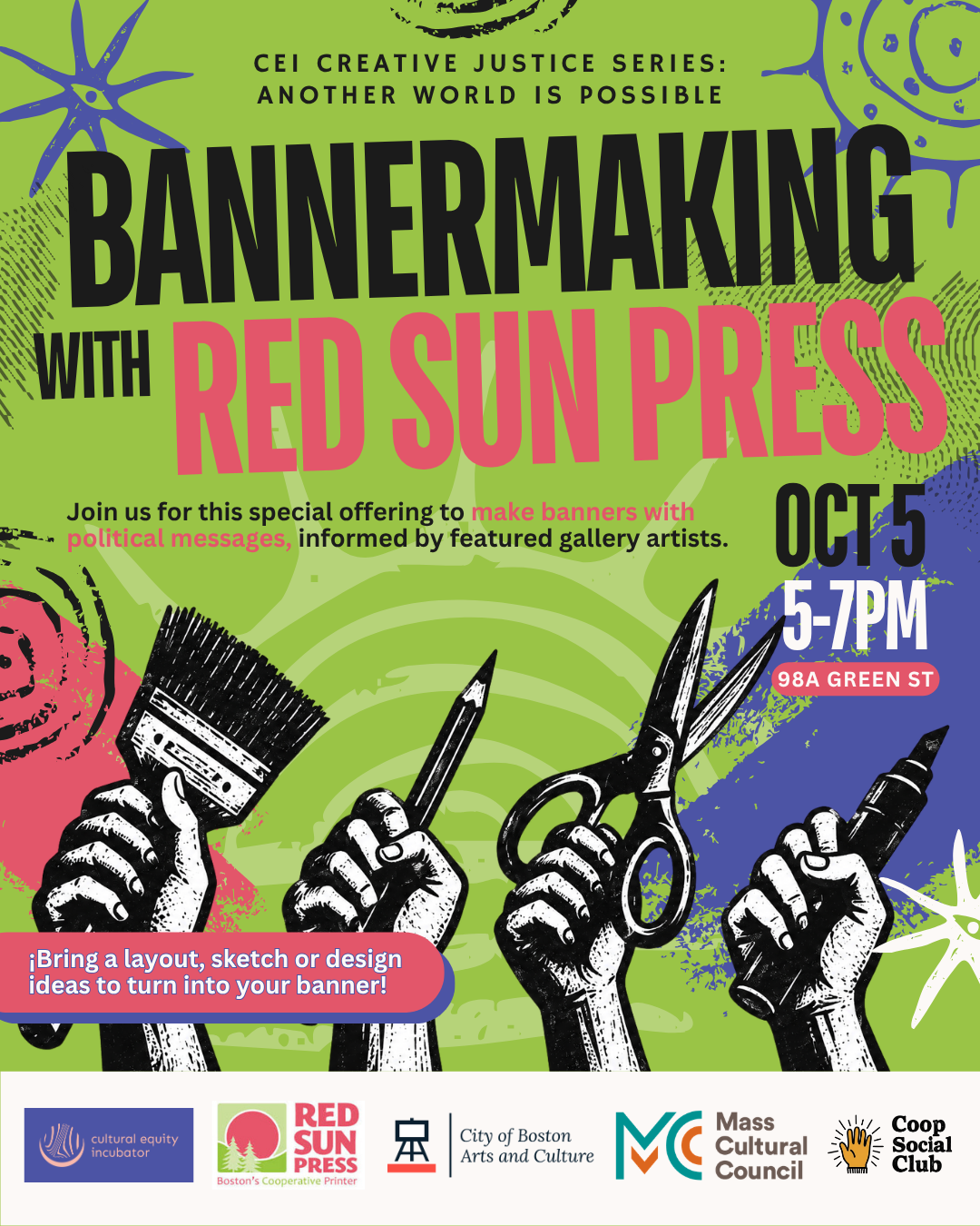 Banner-making with Red Sun Press