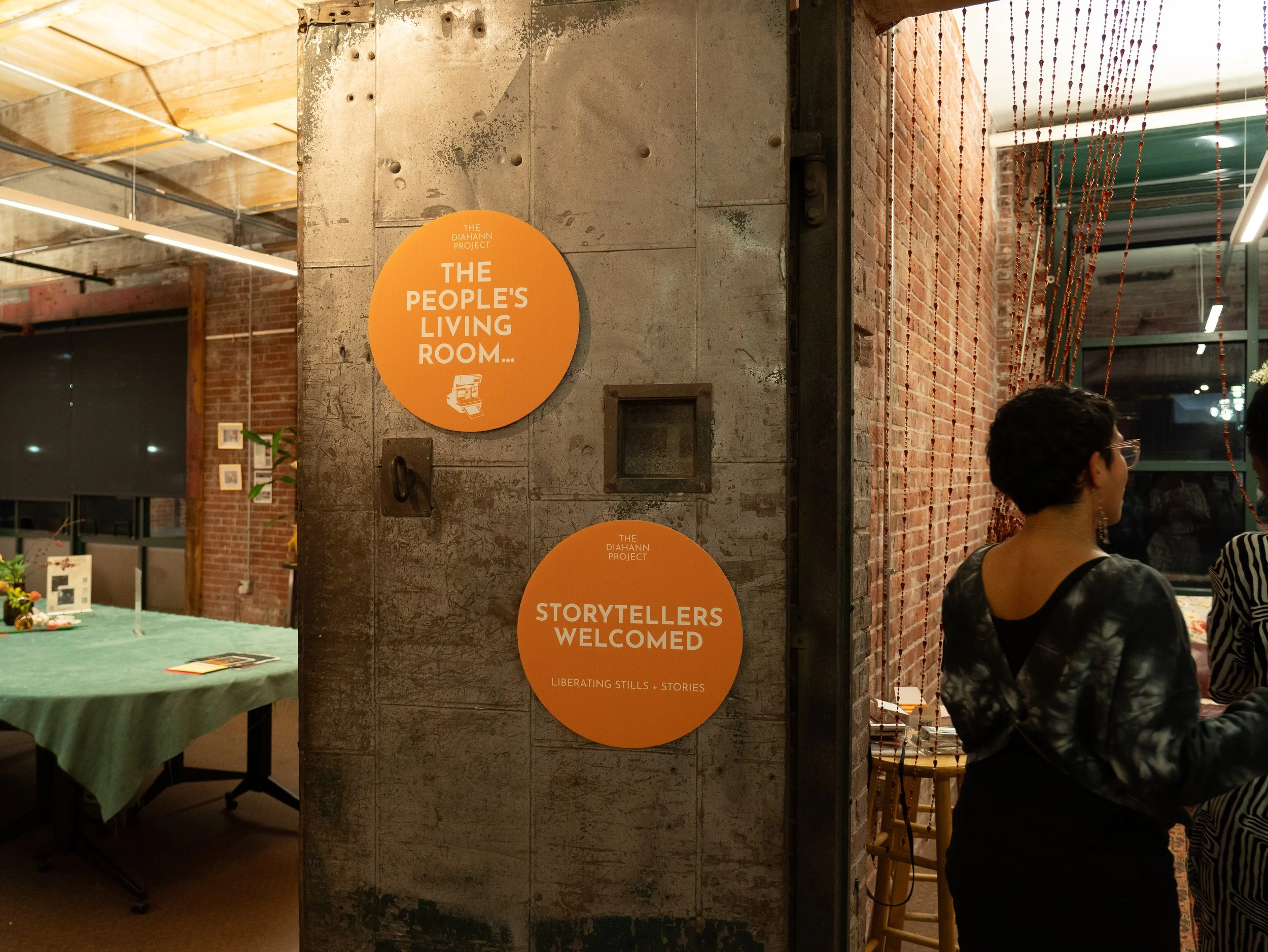 Guests walk into "The People's Living Room," an installation by Steffie Belnavis