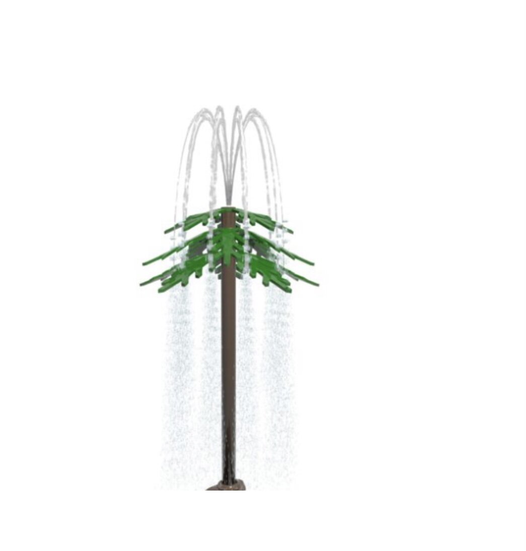 $7,010
The Pine Tree Shower is a themed product that emits a heavy crown jet nozzle effect from the top of the tree branches onto users below