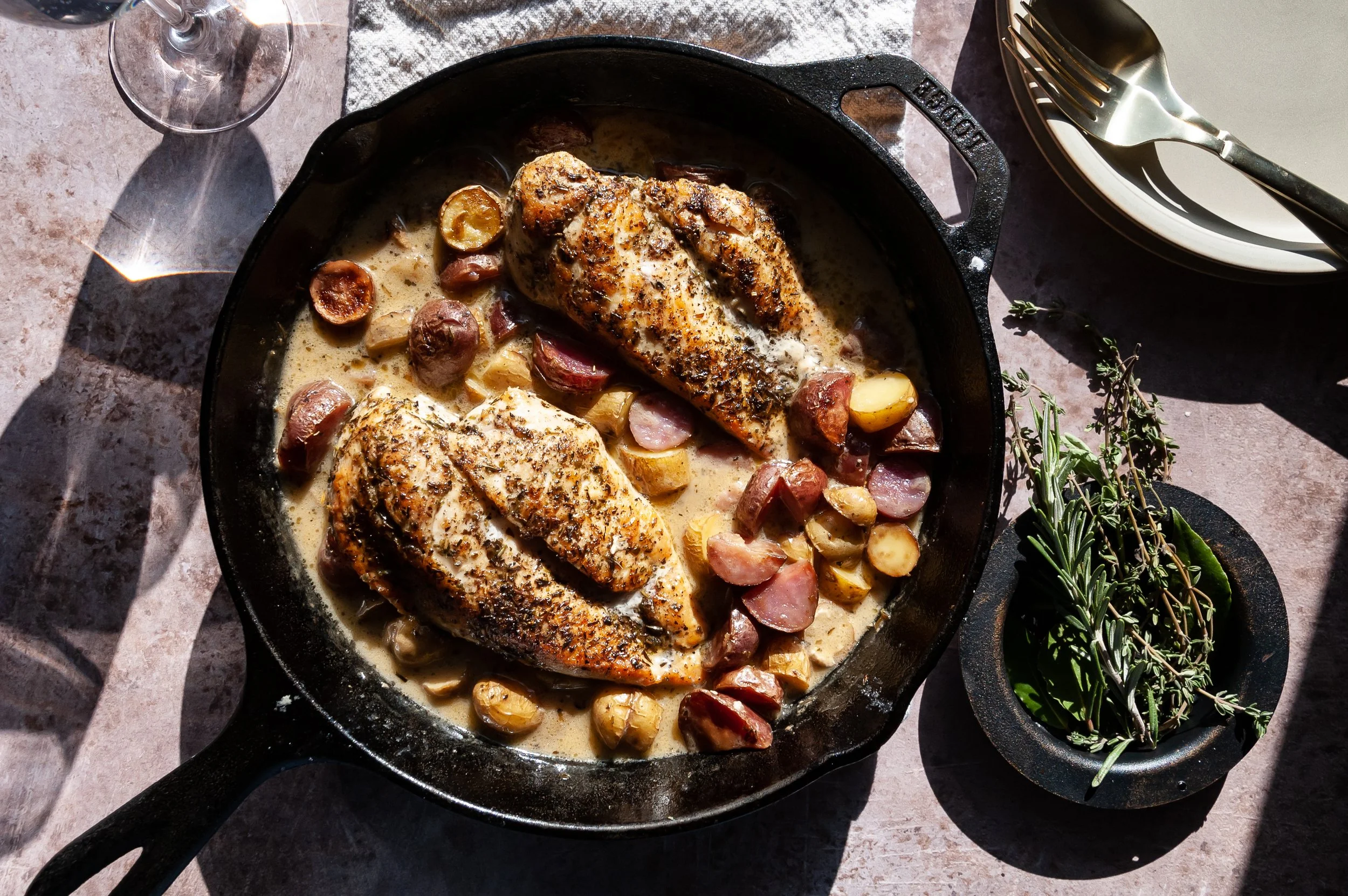 Chicken and Potatoes with Dijon Cream Sauce — NoCoast.Kitchen