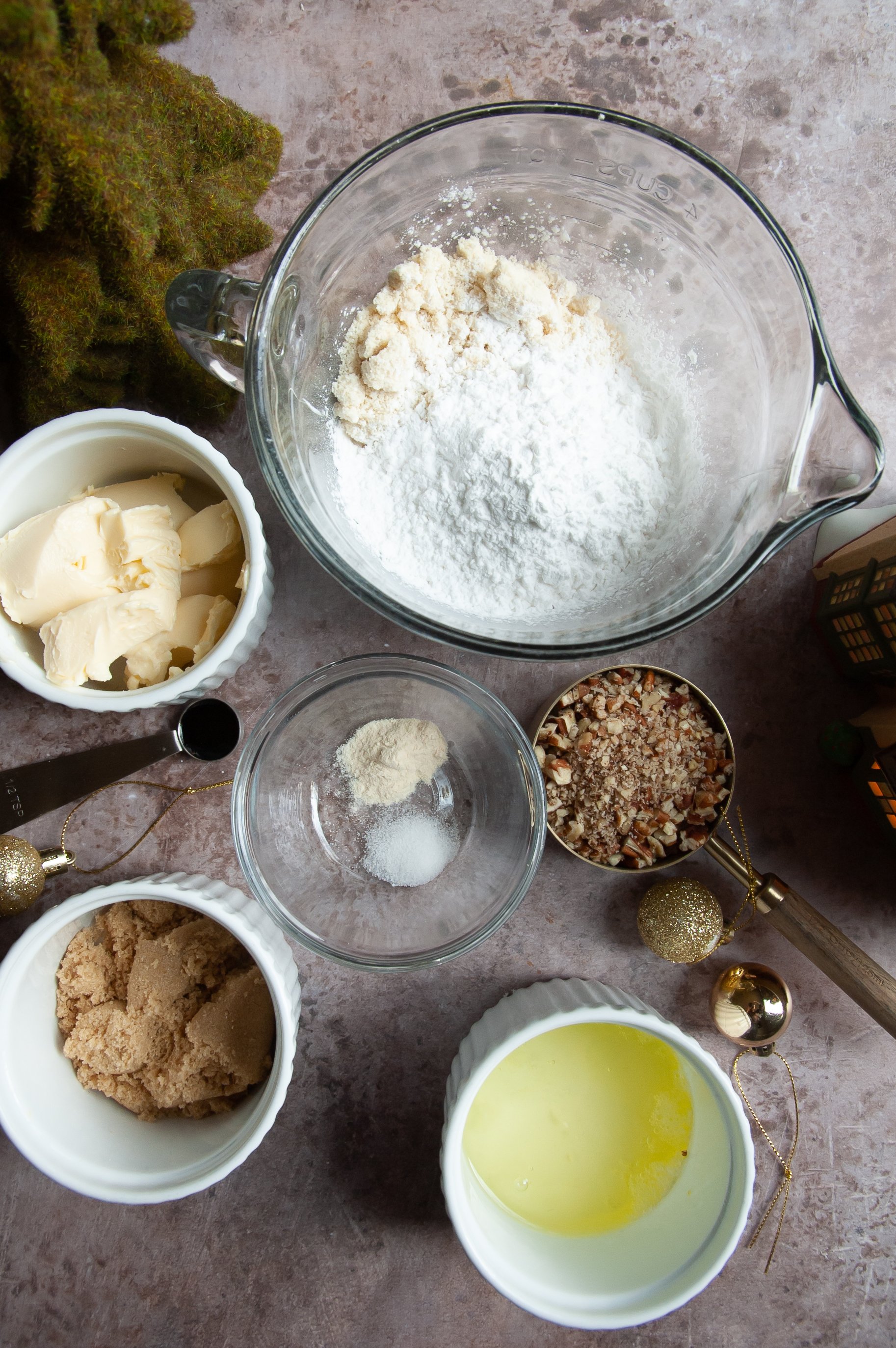 Ingredients for Gluten Free Thumbprint Cookies