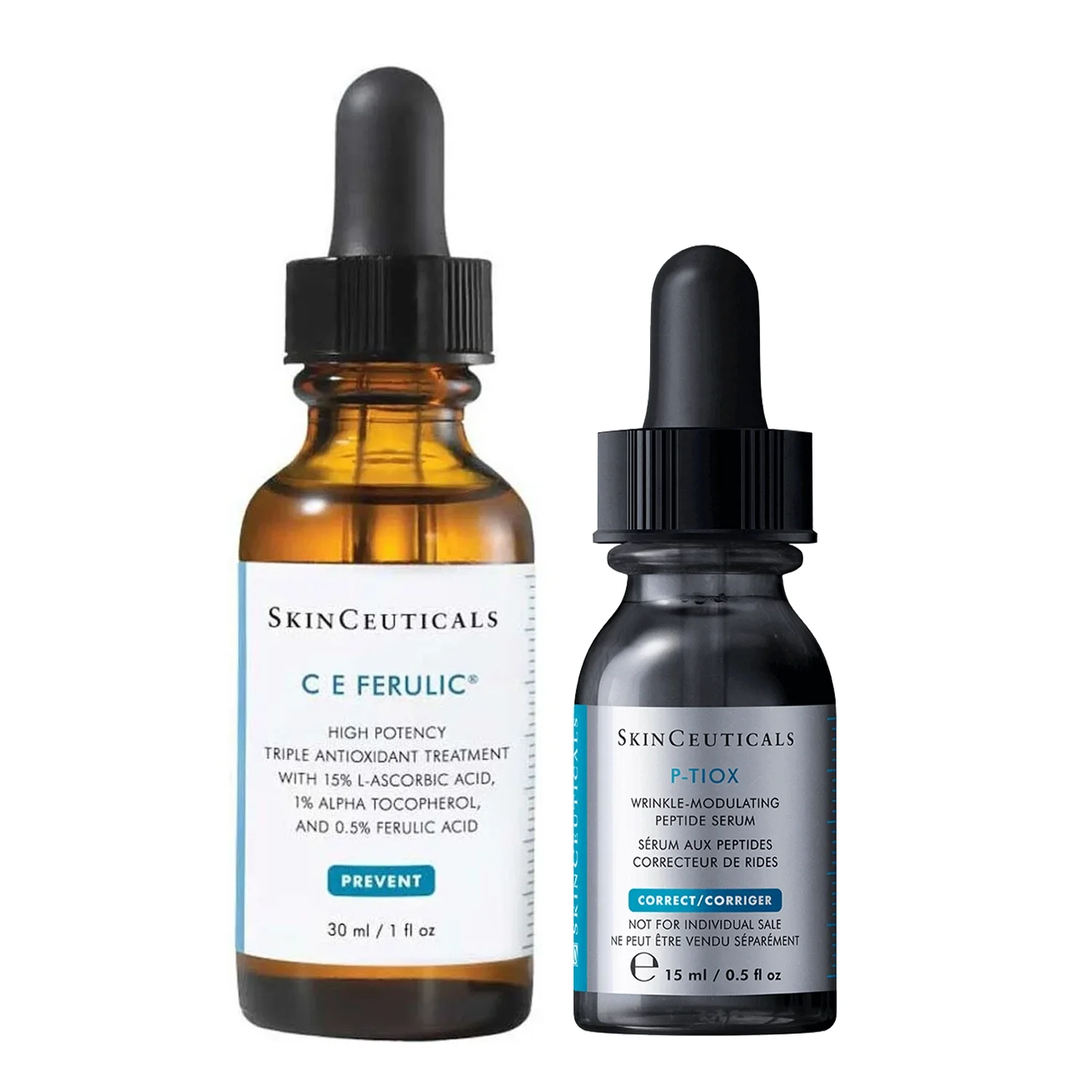 SkinCeuticals Clear & Correct Bundle – C E Ferulic 30 ml + Ptiox 15 ml