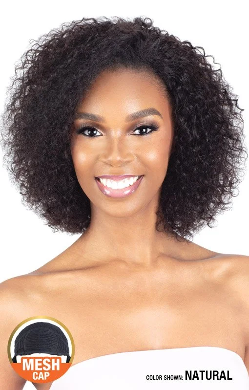 Nude Premium Half Wig - Jerry Curl 14"