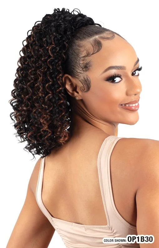 Drawstring Ponytail - Coral Girl