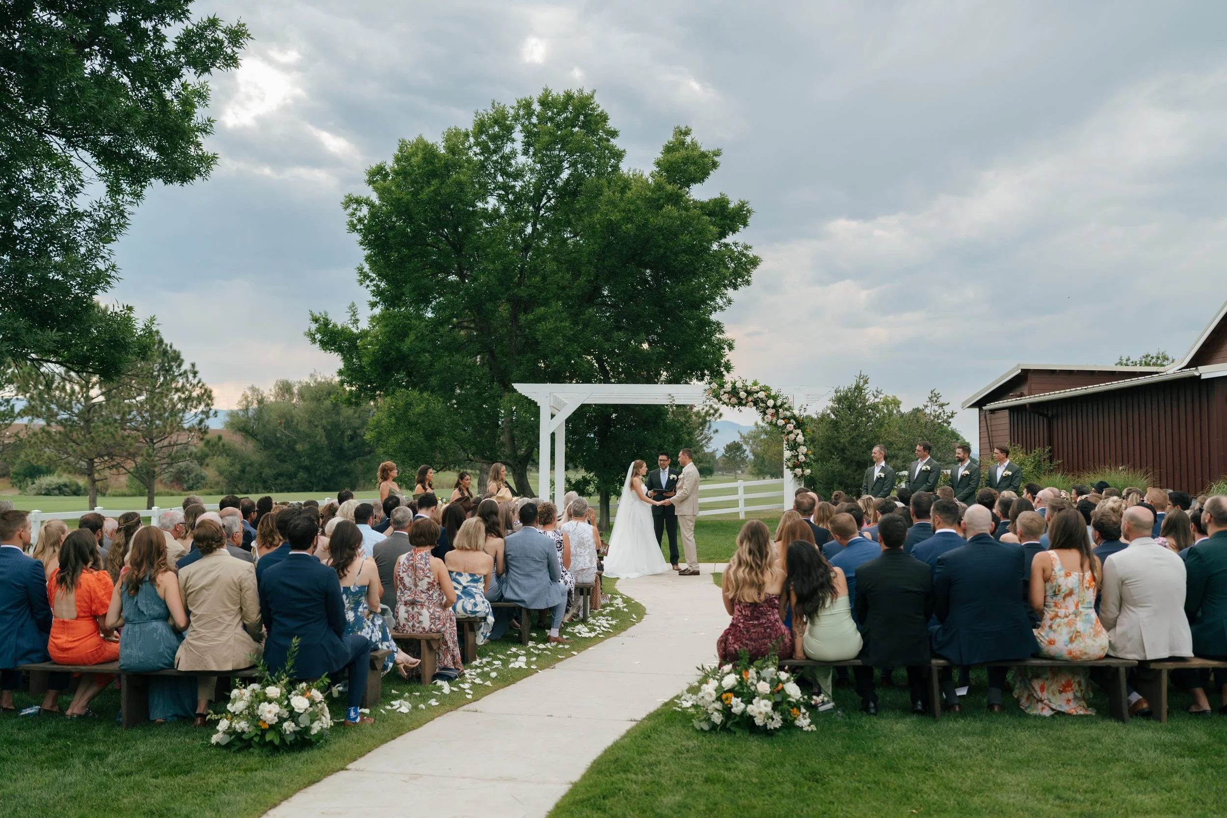 the wedding ceremony at The Barn at Raccoon Creek