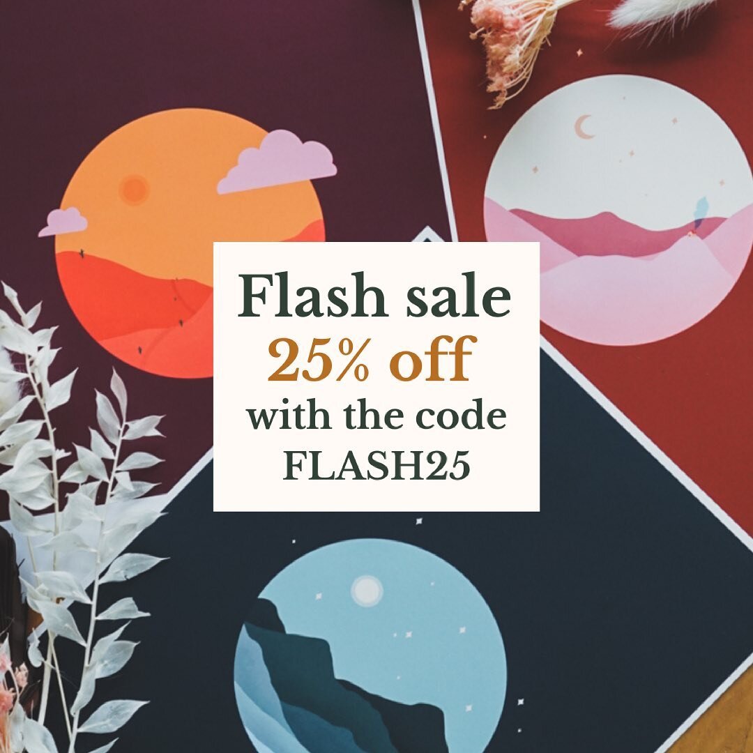 Flash sale alert! 🎉 

Use the discount code FLASH25 at checkout and receive 25% off your order until May 31st. 

www.rhiadavieswillson.com/shop