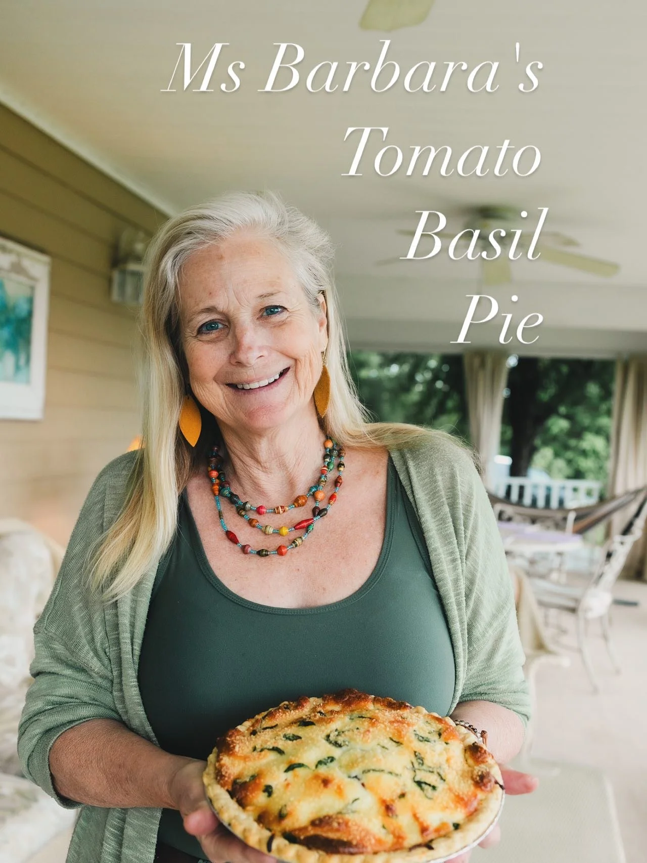 Who's ready to watch our next Spicy Grandma episode... featuring Ms Barbara, based in the Blue Ridge Mountains of Etowah NC, and her delicious scrumptious absolutely divine Tomato Basil Pie! Tomatoes are still going strong from summertime so it's a g