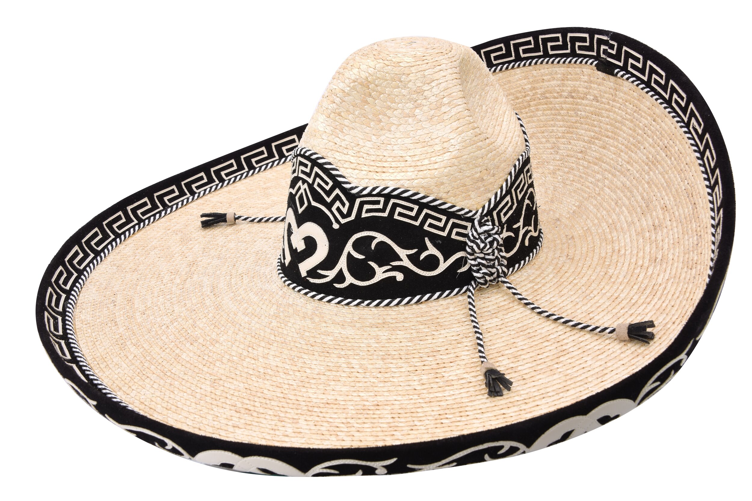 Sombrero Charro Galoneado - Natural/Black