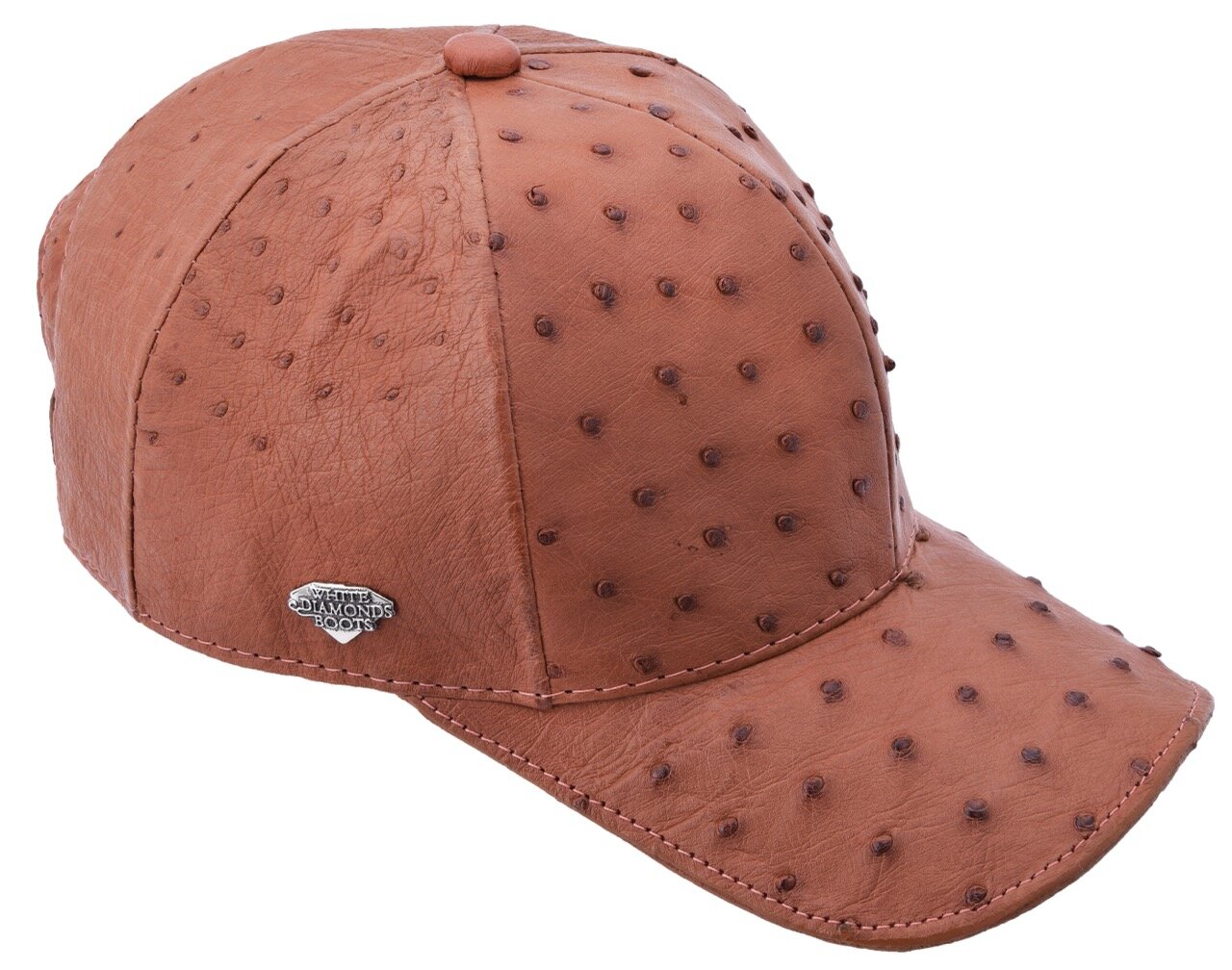Ostrich Baseball Cap - Cognac
