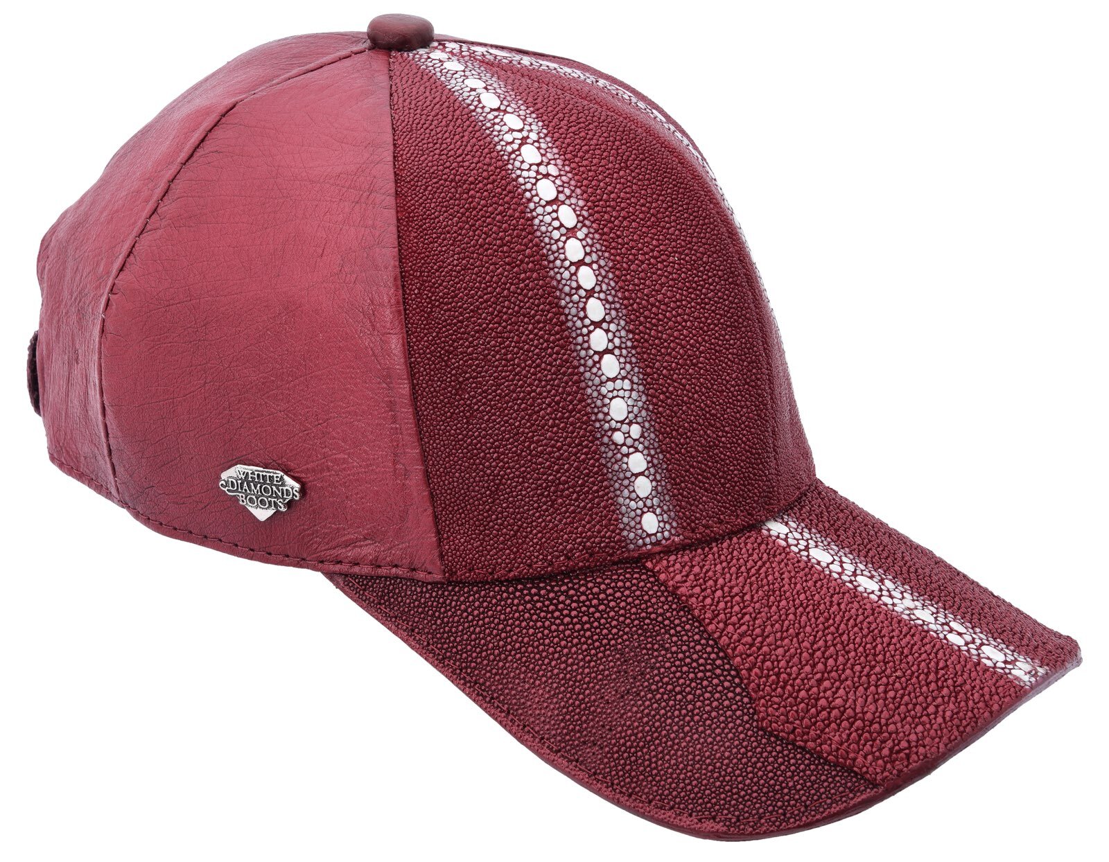 White Diamond Baseball Cap - Burgundy