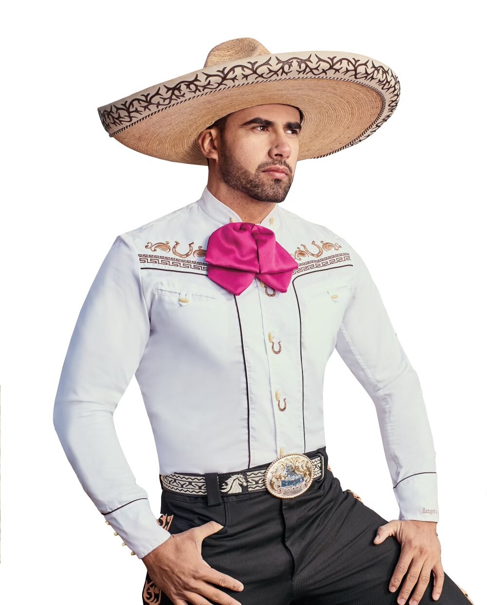 Ranger Horseshoe Embroidered Shirt - White