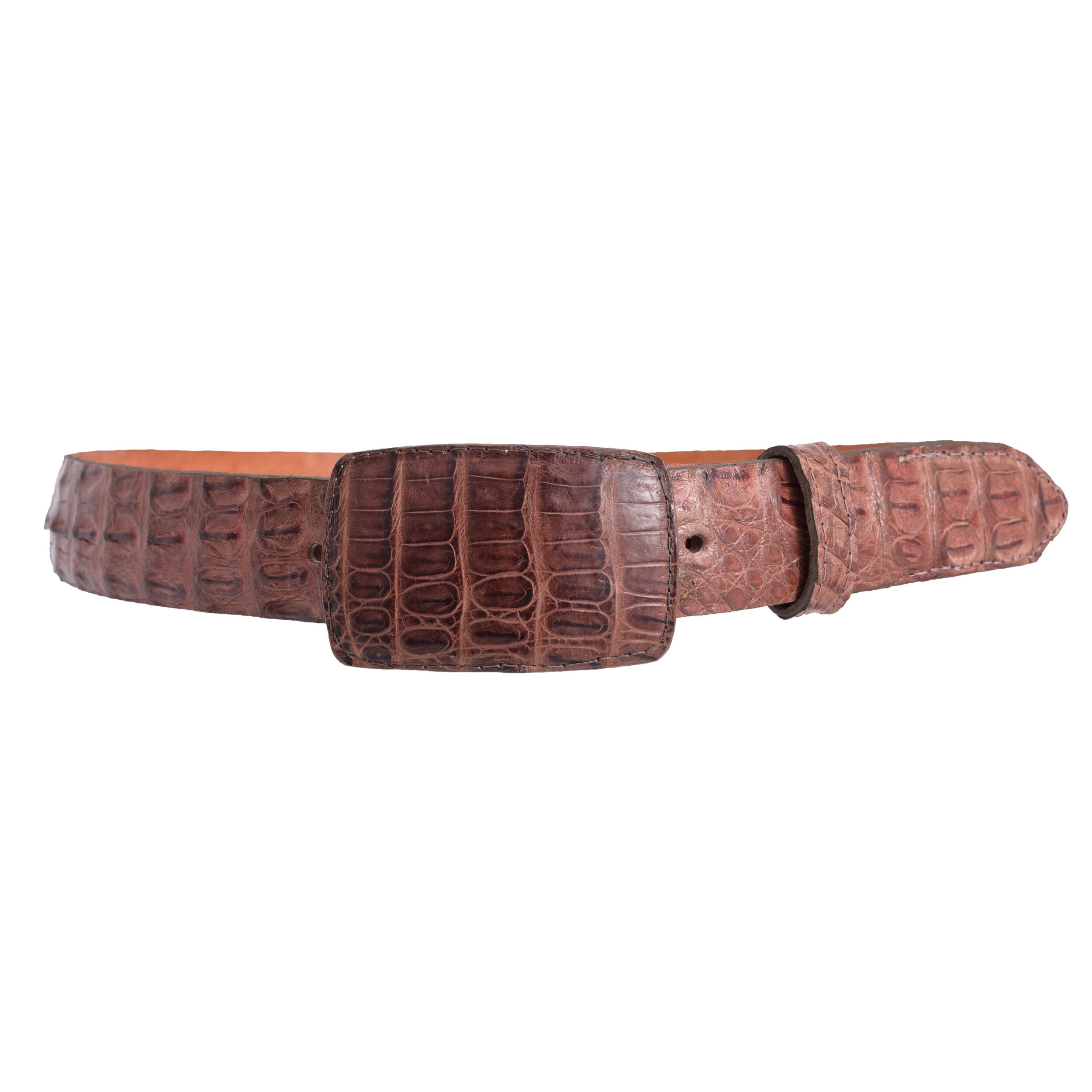 Caiman Alligator Belt - Brown