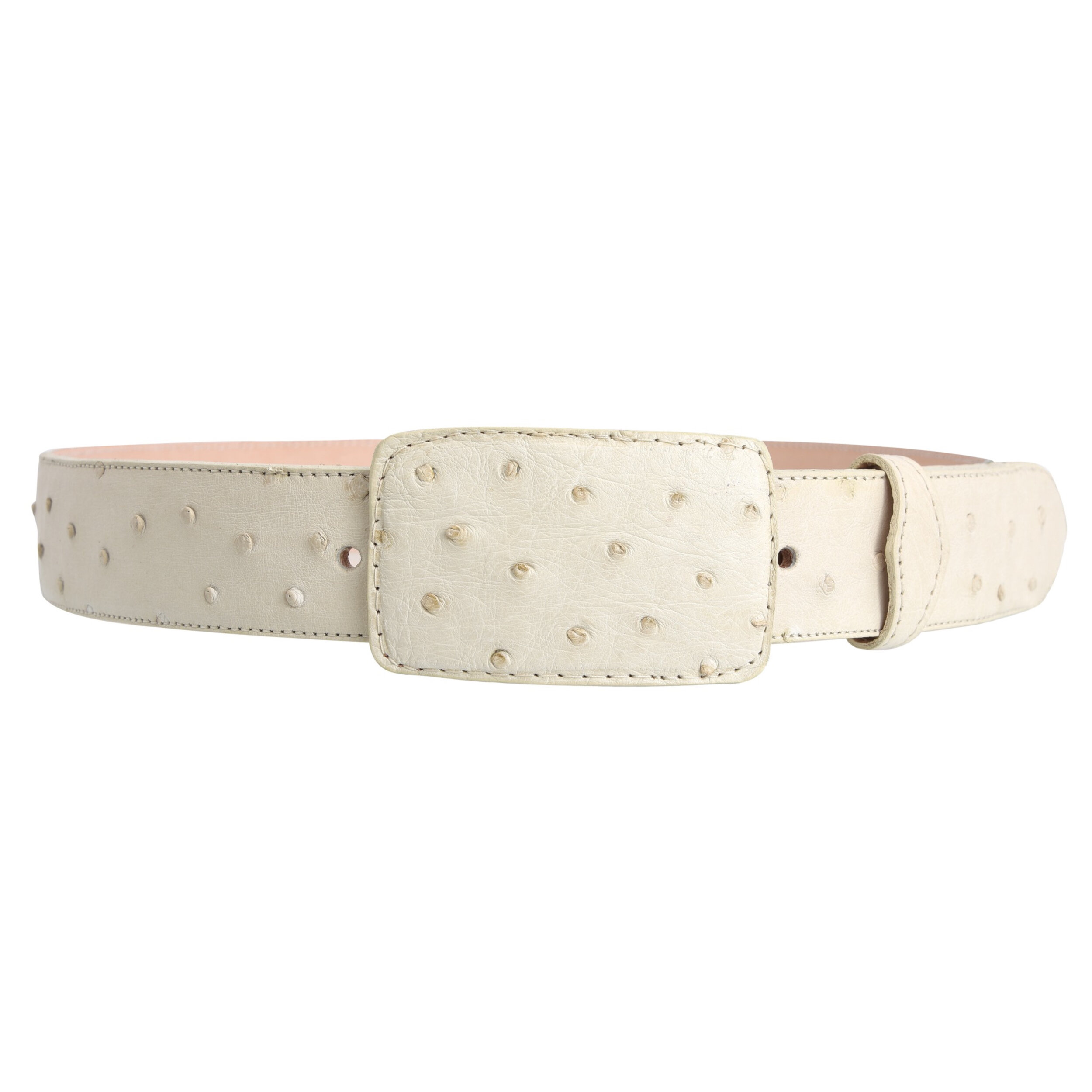 Ostrich Belt - Winter White