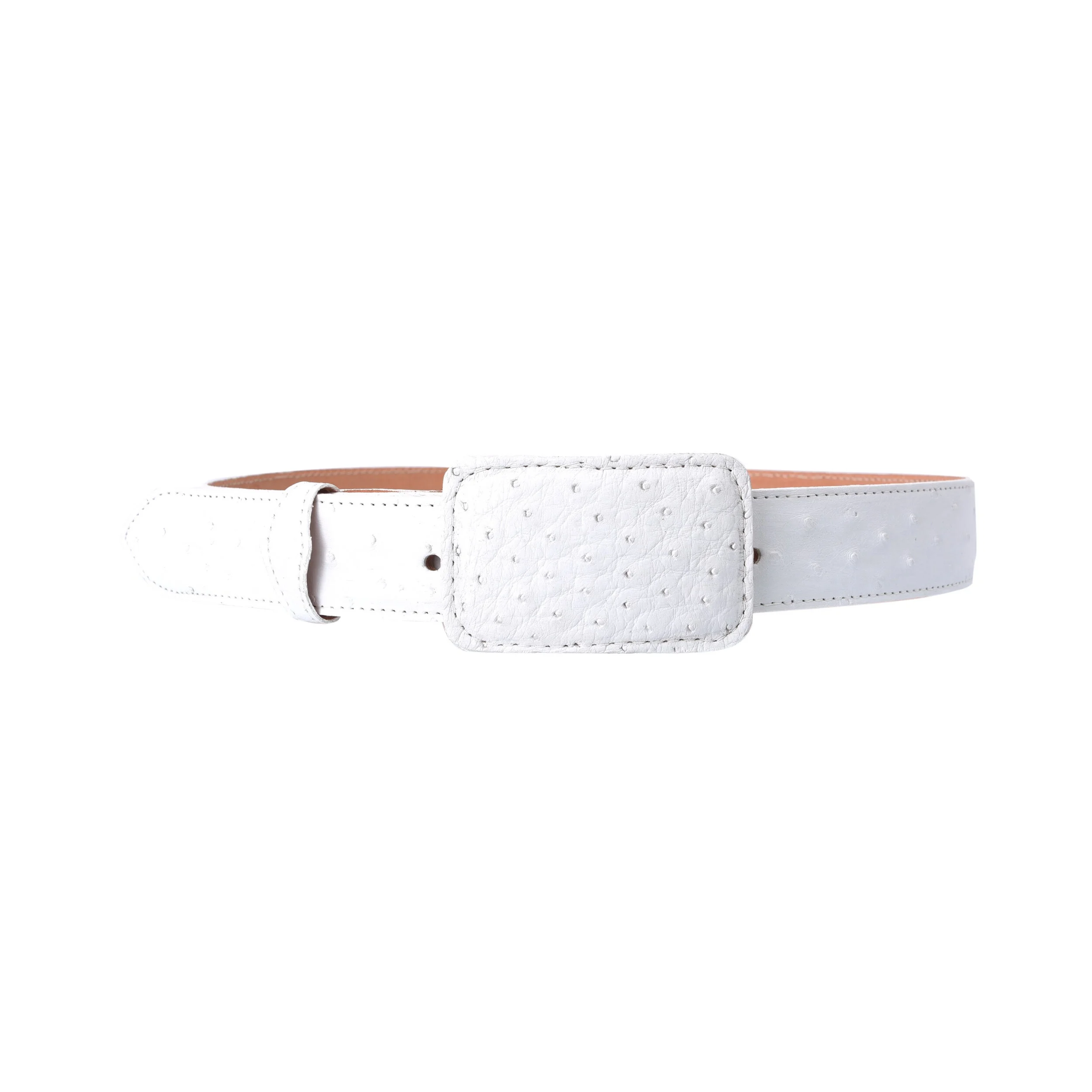 Ostrich Belt - White