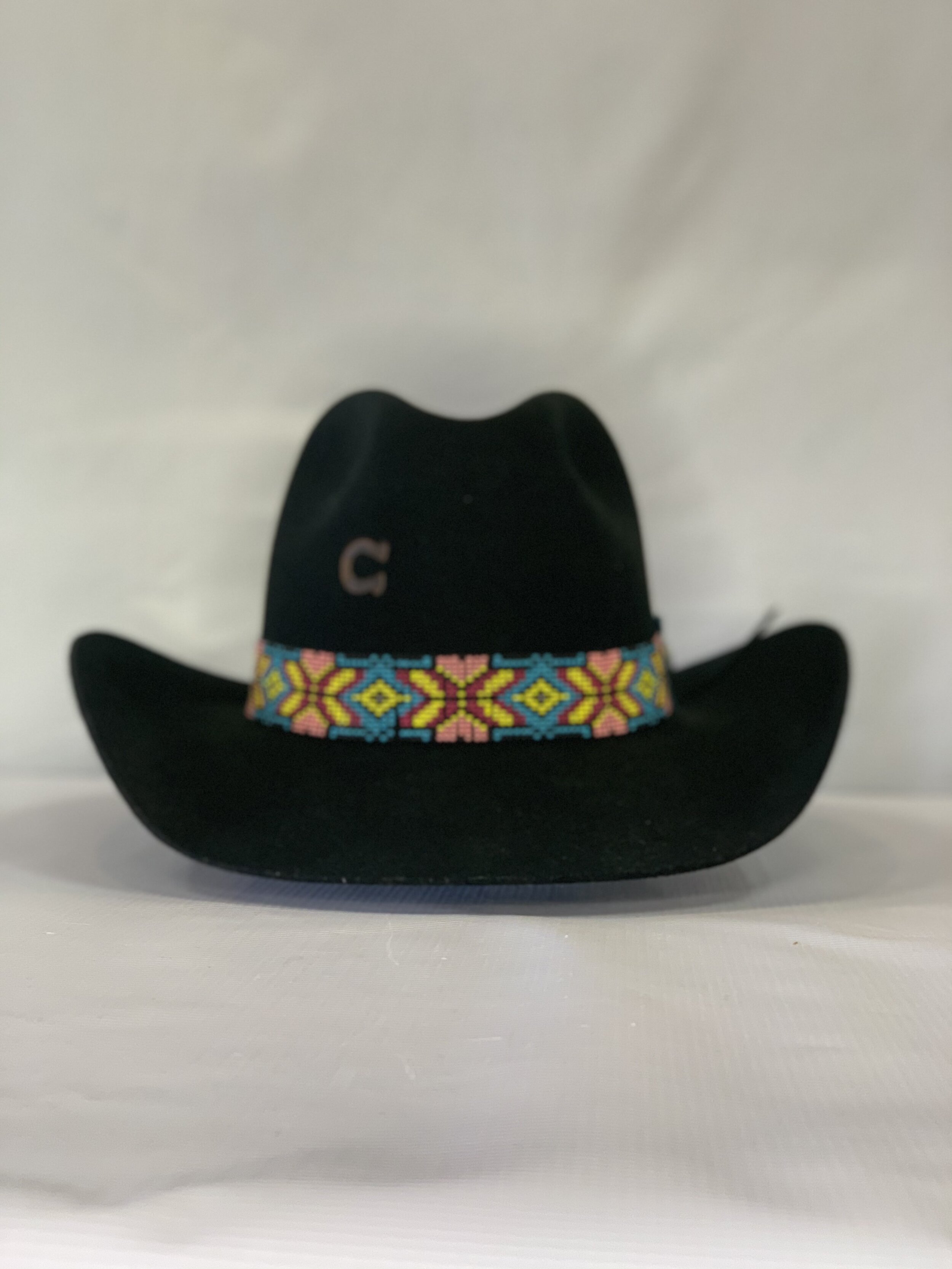 Beaded Wool Hat - Black