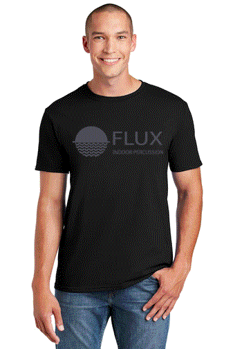 Black on Black Flux Logo Tee